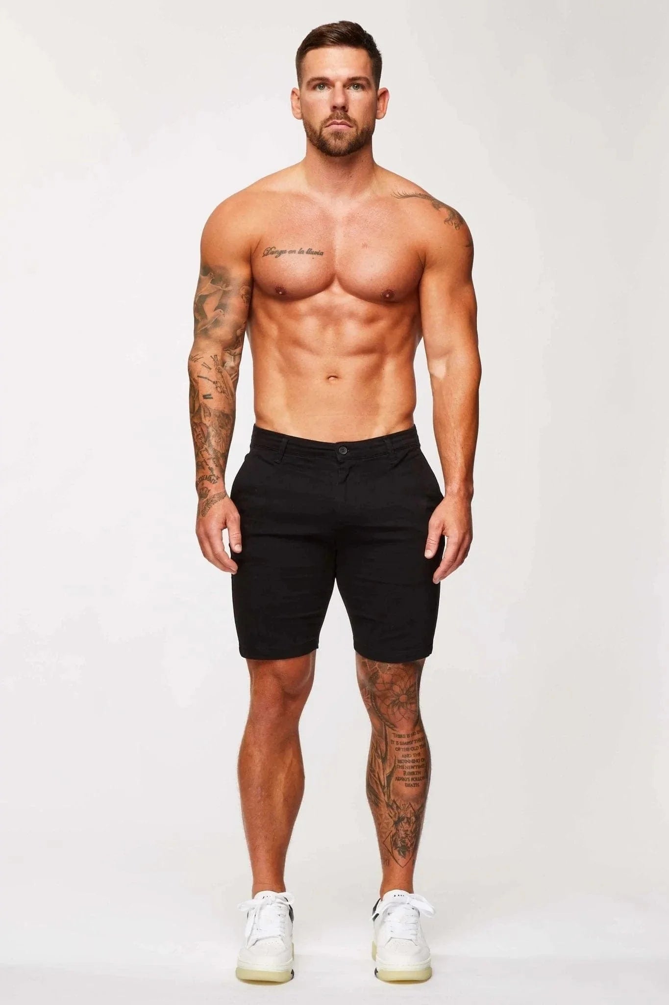 STRETCH CHINO SHORT - BLACK