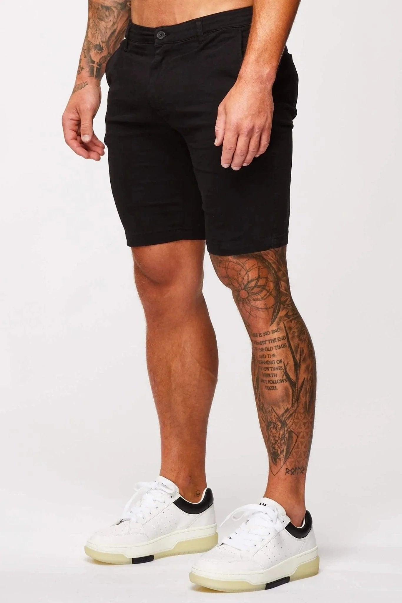 STRETCH-CHINO-SHORTS - SCHWARZ