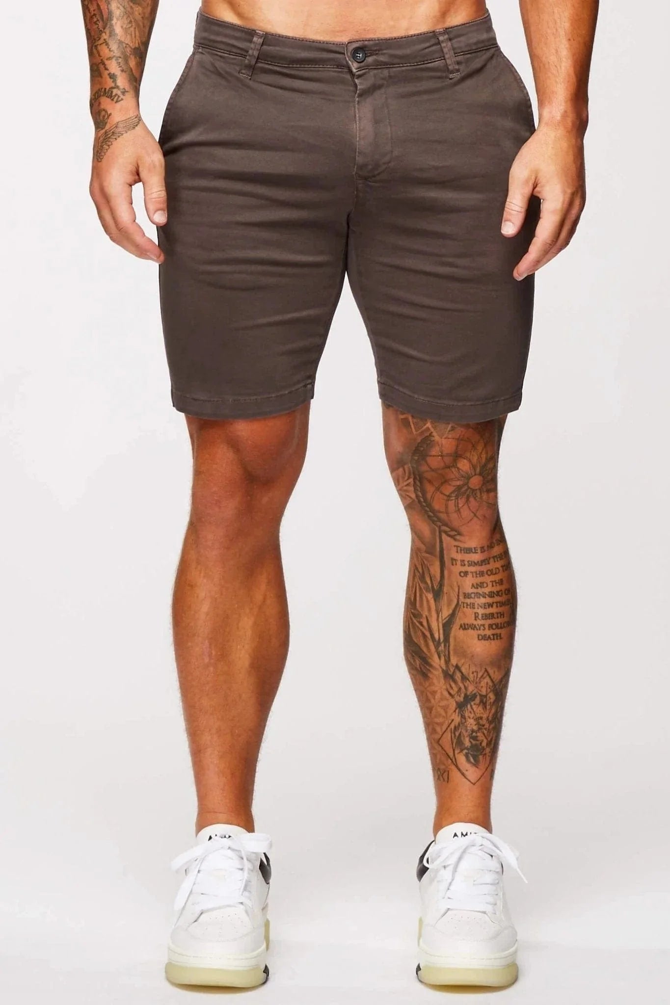 STRETCH CHINO SHORT - DARK GREY