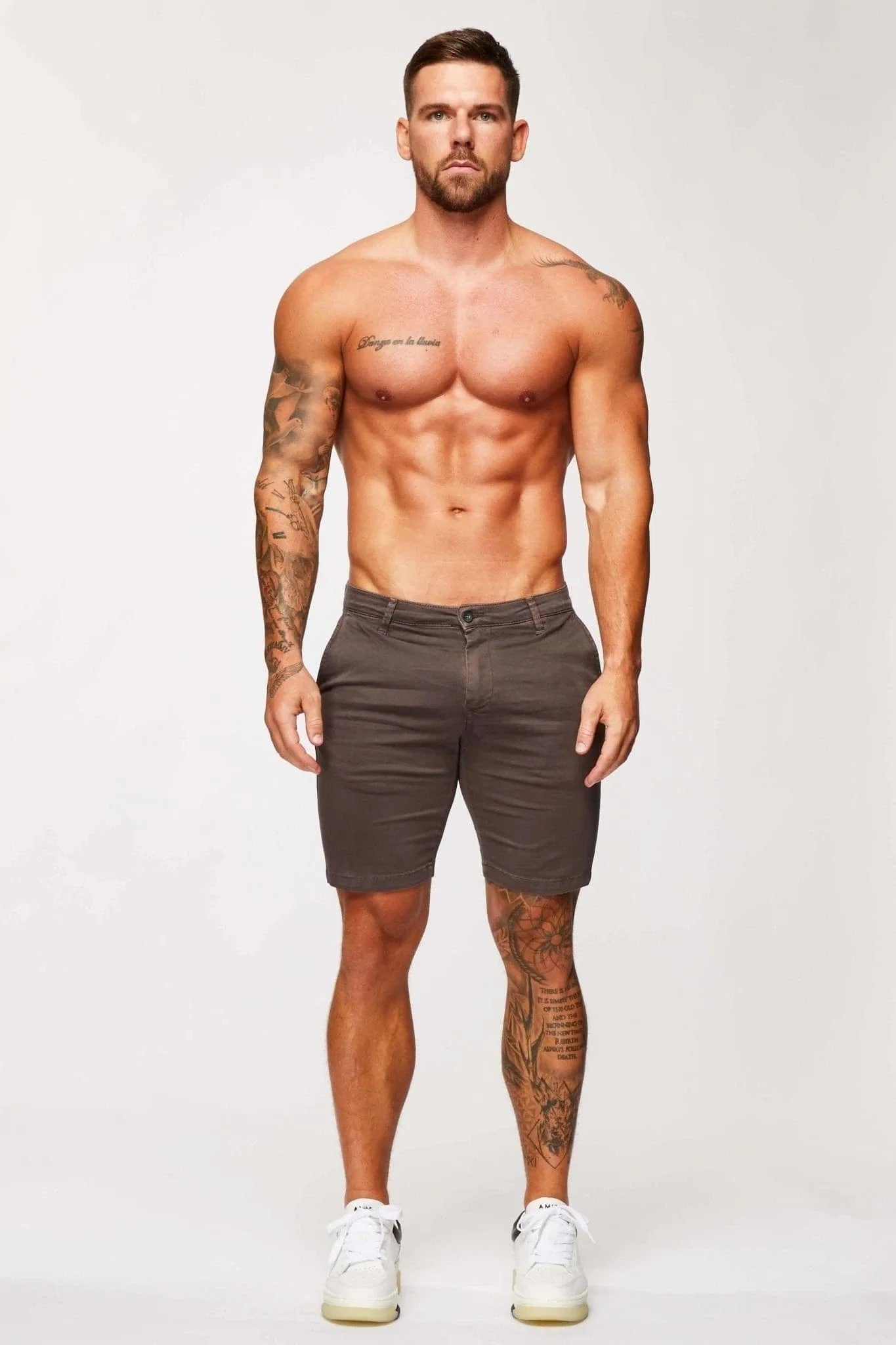 STRETCH CHINO SHORT - DARK GREY