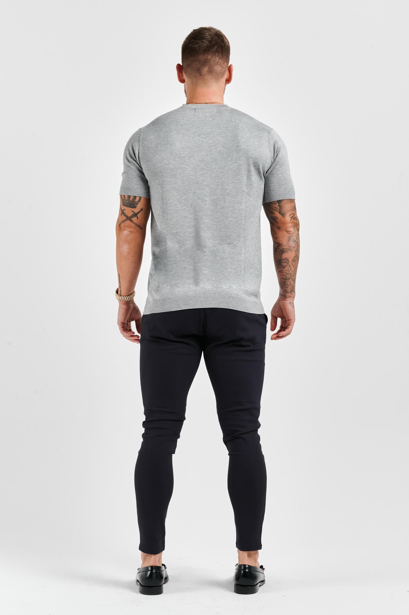 KNIT T-SHIRT - GREY