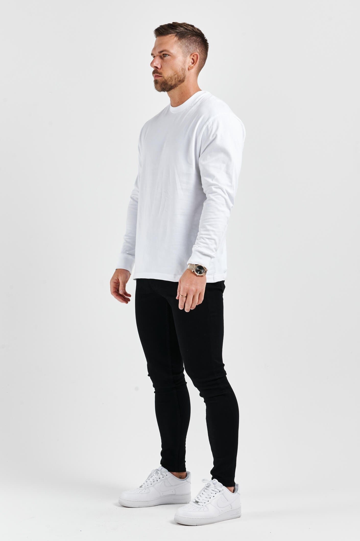 APOLLO BASICS LANGARM-T-SHIRT – WEISS