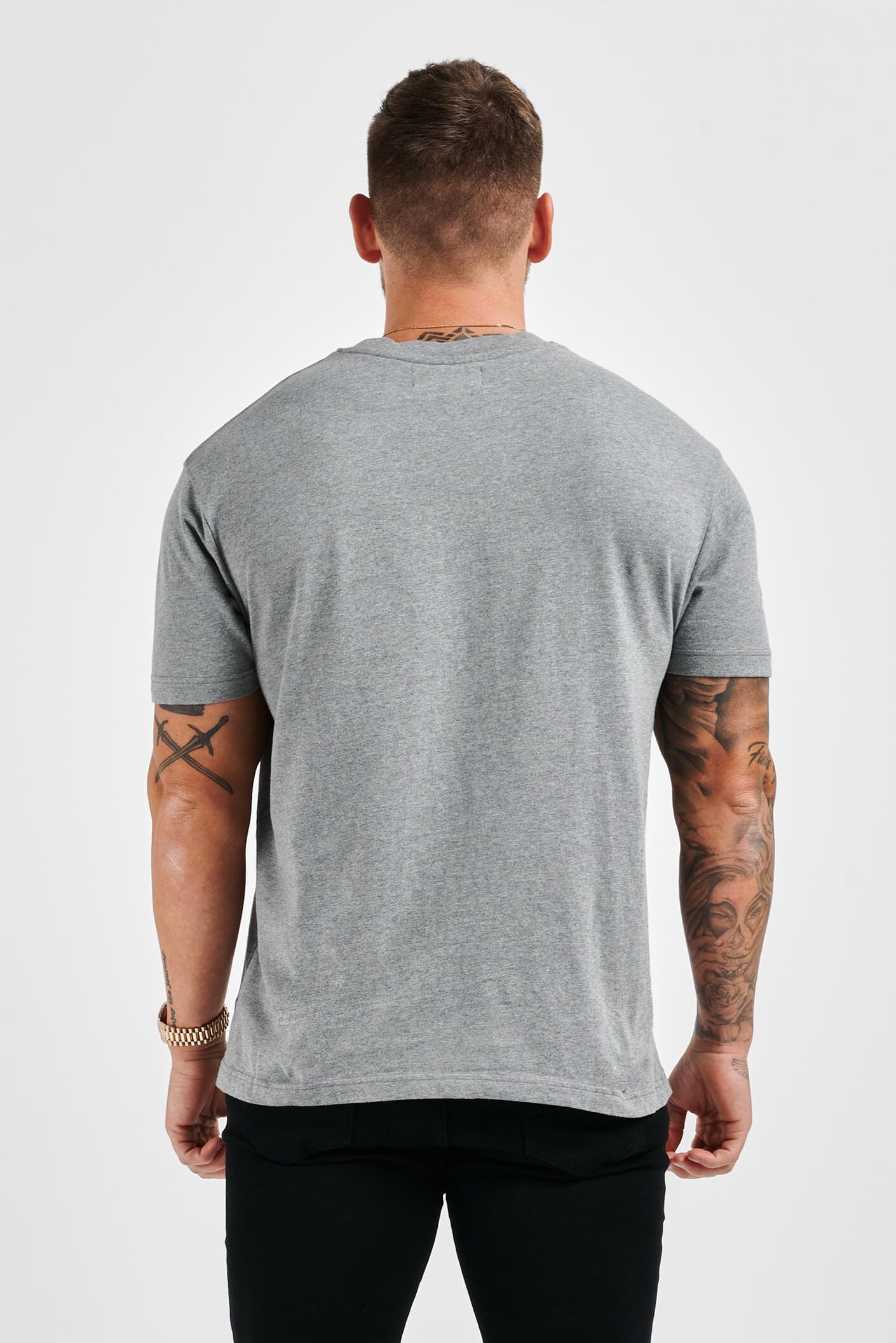 PREMIUM BASICS T-SHIRT - DUNKELGRAU MELIERT