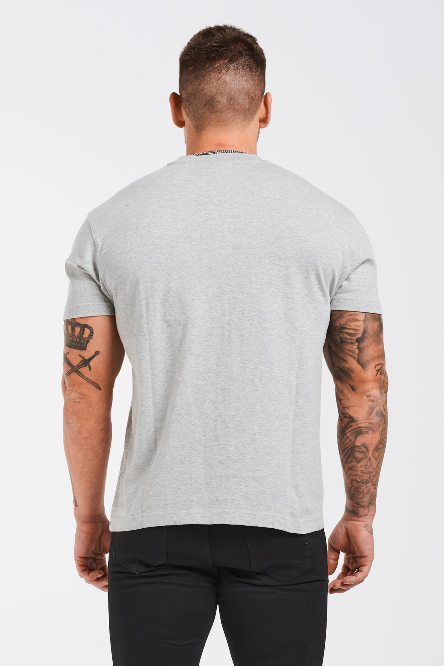 T-SHIRT BASICS PREMIUM - GRIS CHINÉ