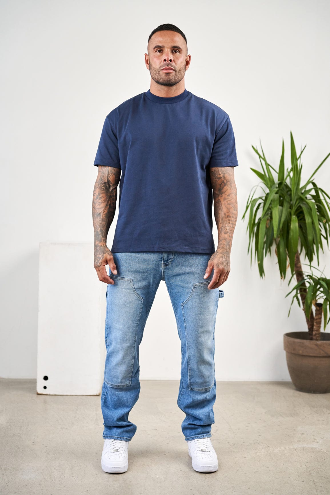 APOLLO* BASICS OVERSIZED T-SHIRT - INDIGO NAVY