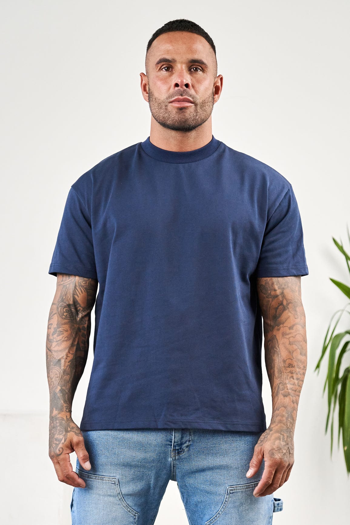 APOLLO* BASICS OVERSIZED T-SHIRT - INDIGO NAVY