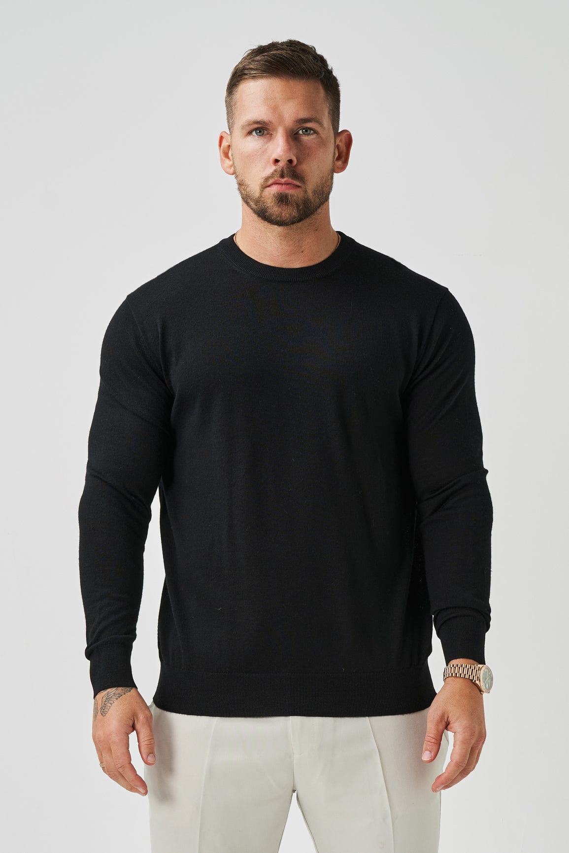 LONG SLEEVE KNIT - BLACK