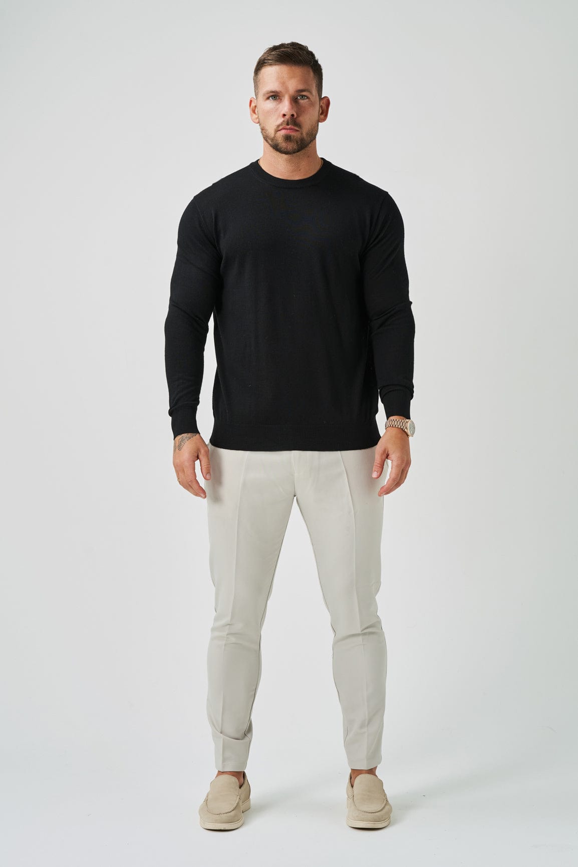 LONG SLEEVE KNIT - BLACK