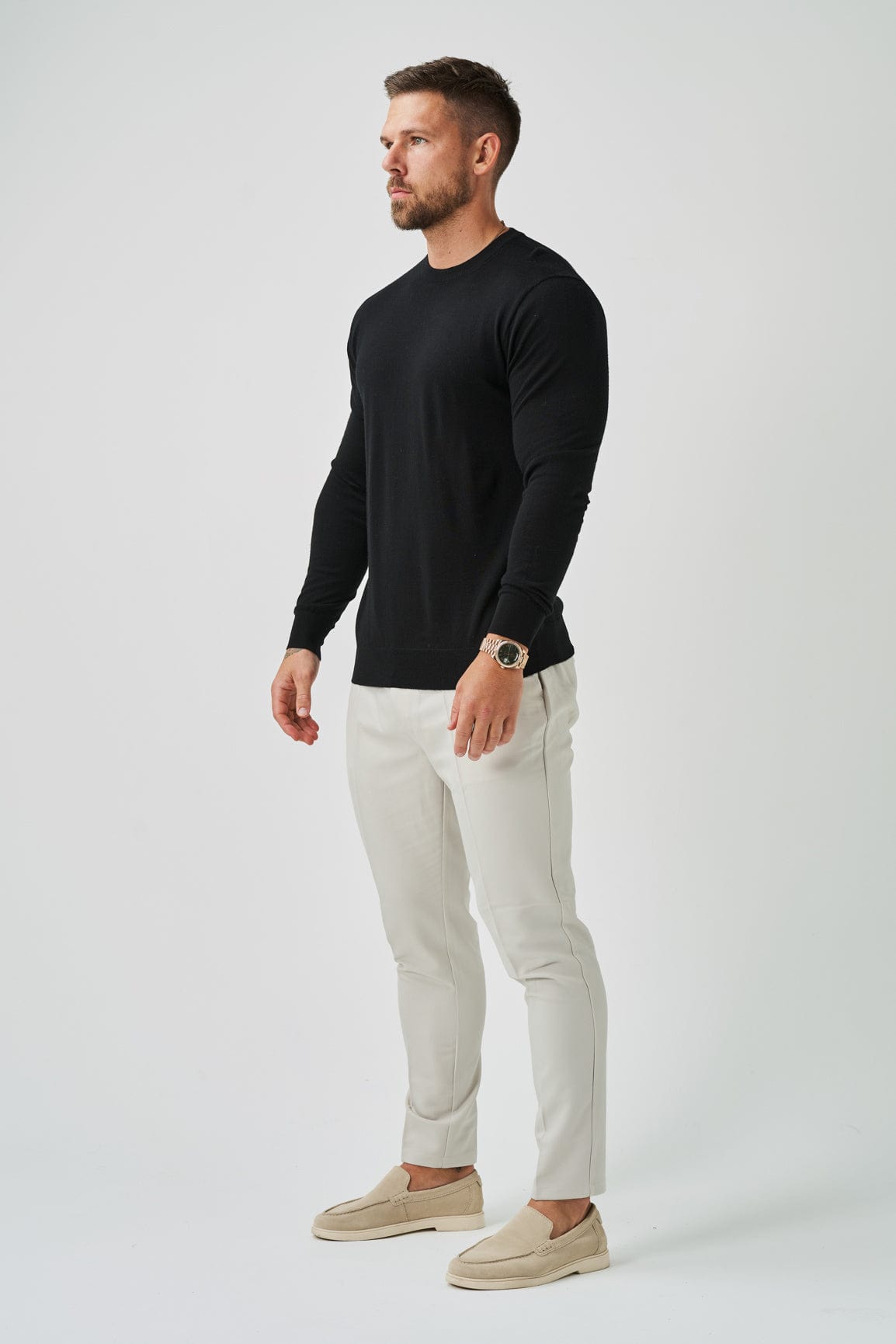 LONG SLEEVE KNIT - BLACK