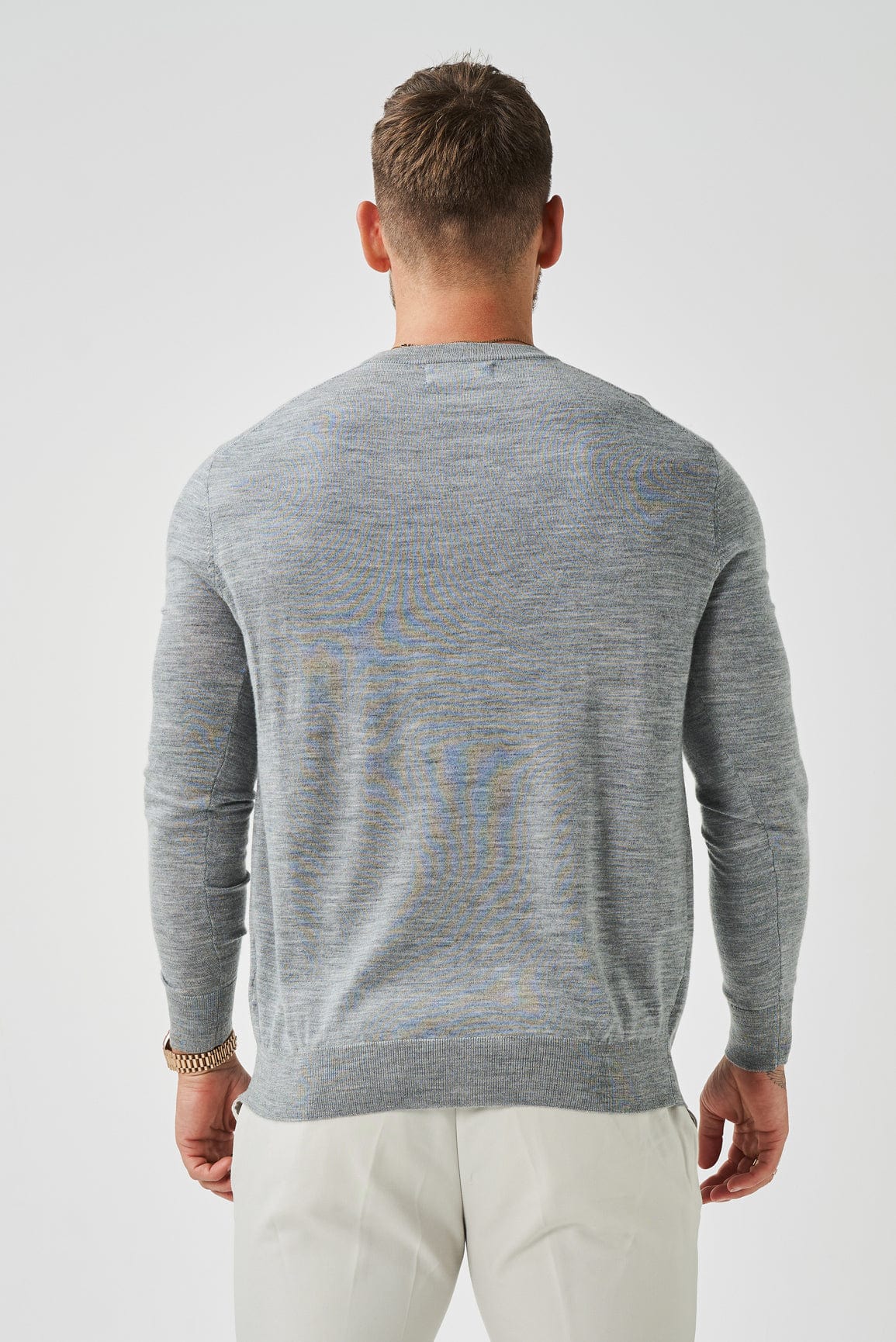 LONG SLEEVE KNIT - GREY MARL