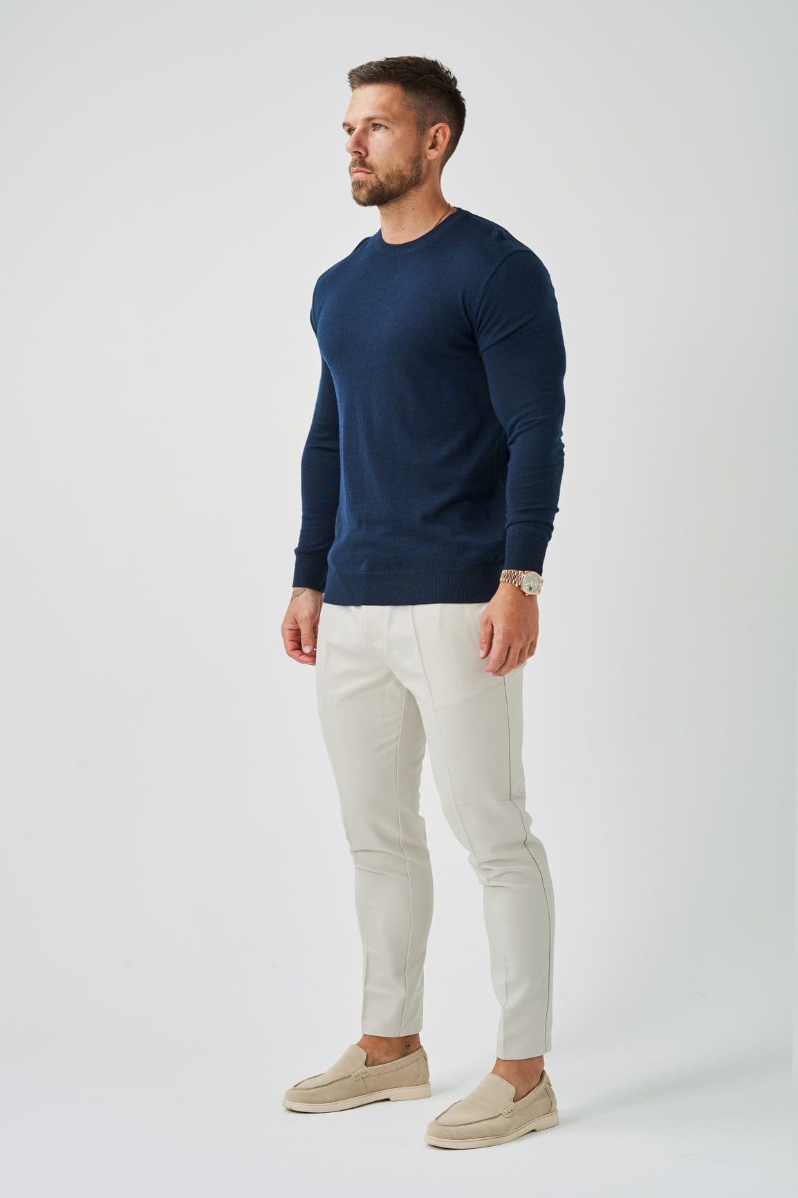 LONG SLEEVE KNIT - NAVY