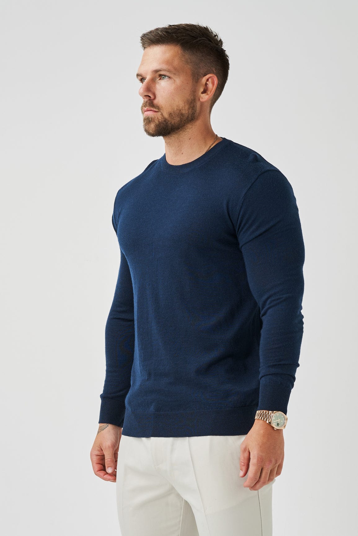 LONG SLEEVE KNIT - NAVY