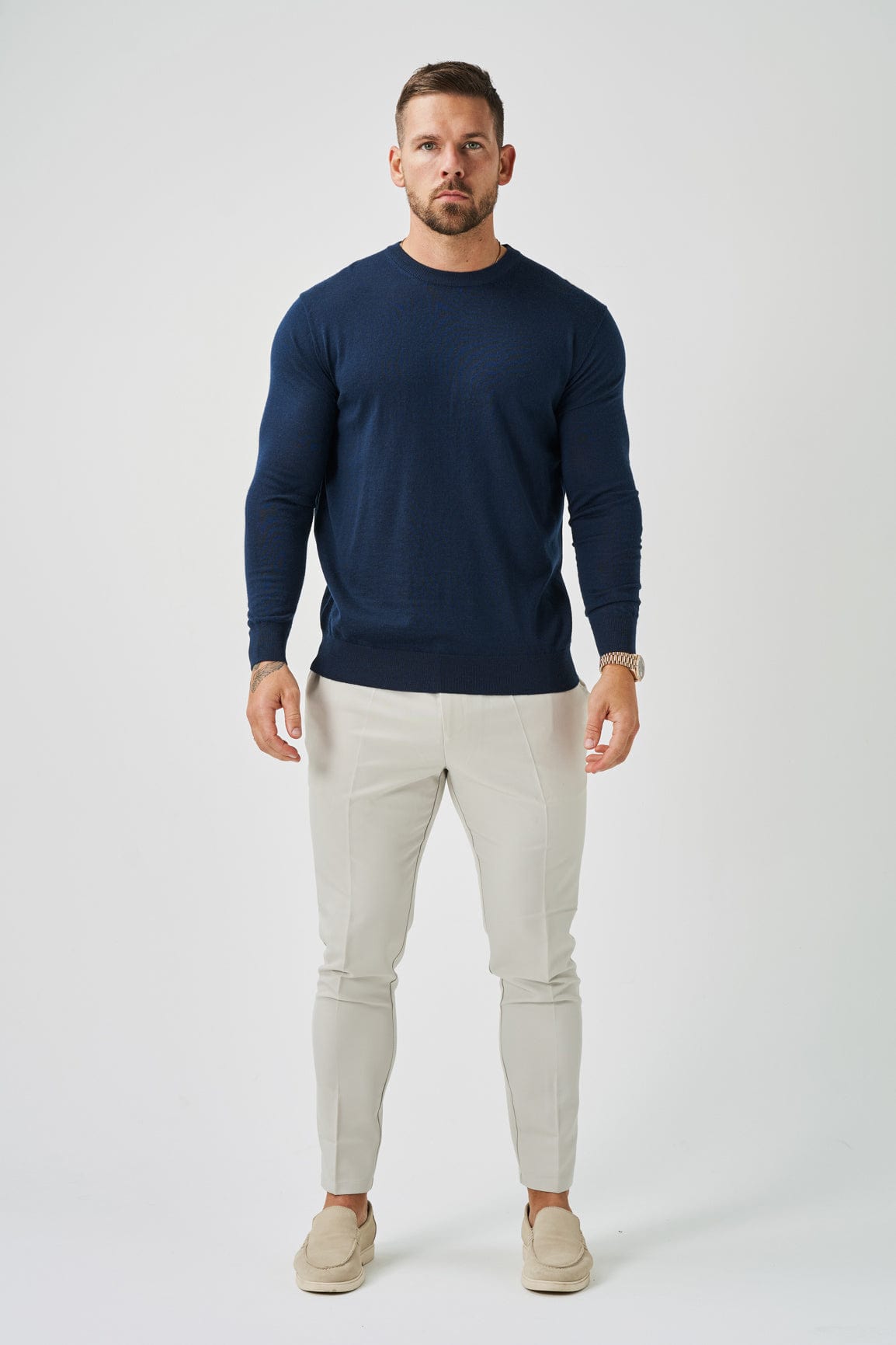 LONG SLEEVE KNIT - NAVY