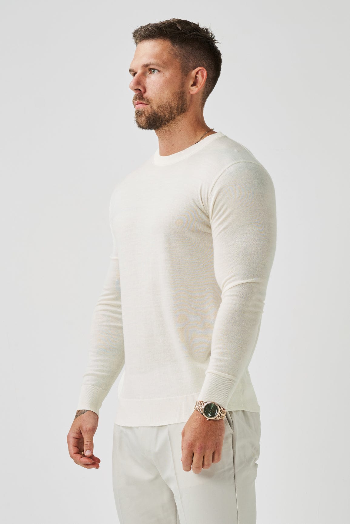 LONG SLEEVE KNIT - OFF WHITE