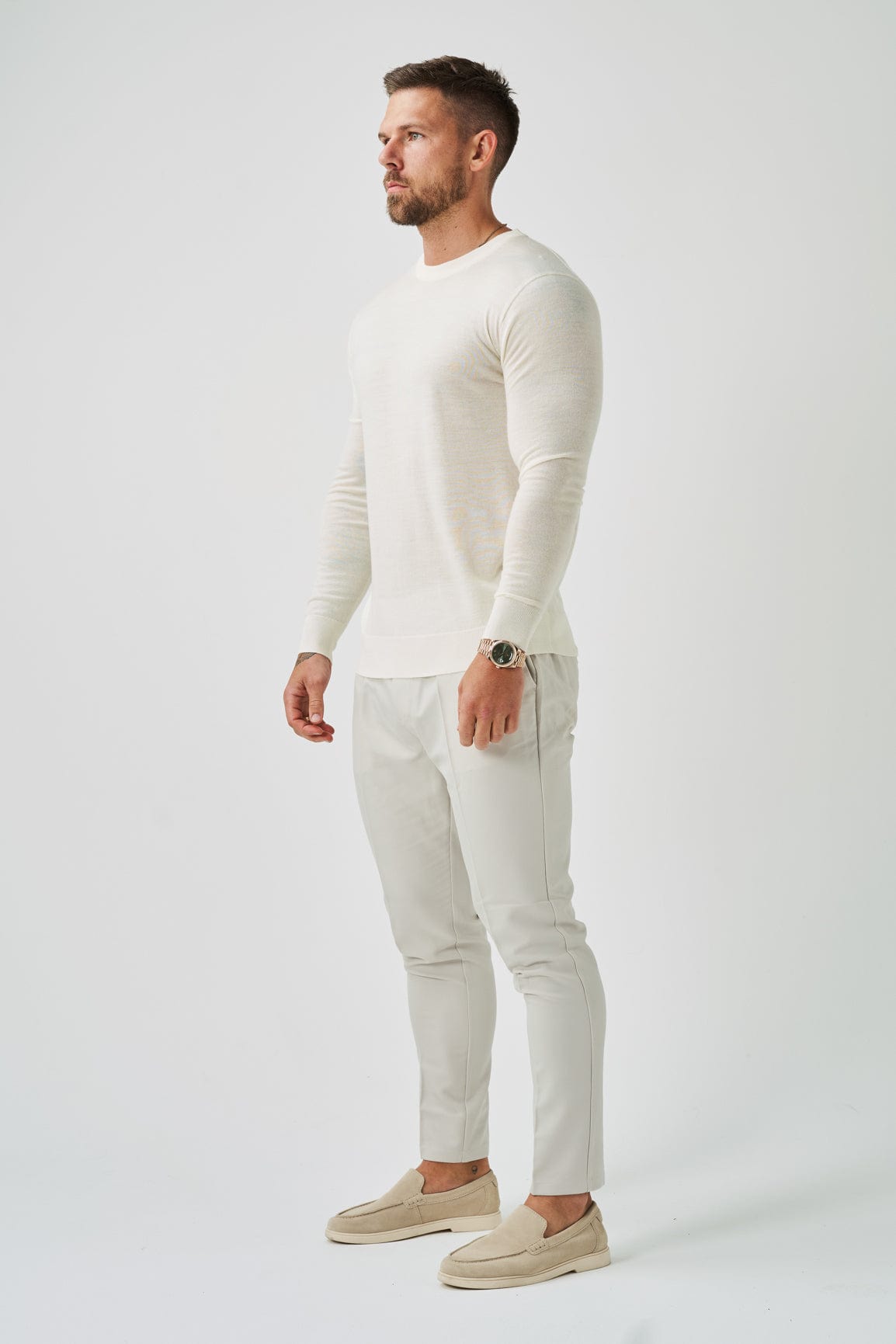 LONG SLEEVE KNIT - OFF WHITE