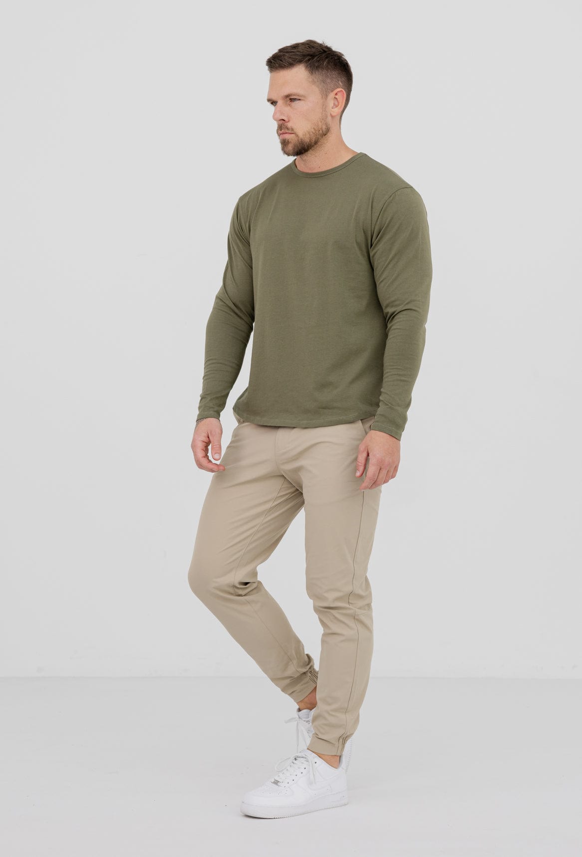 LONG SLEEVE BASICS - OLIVE