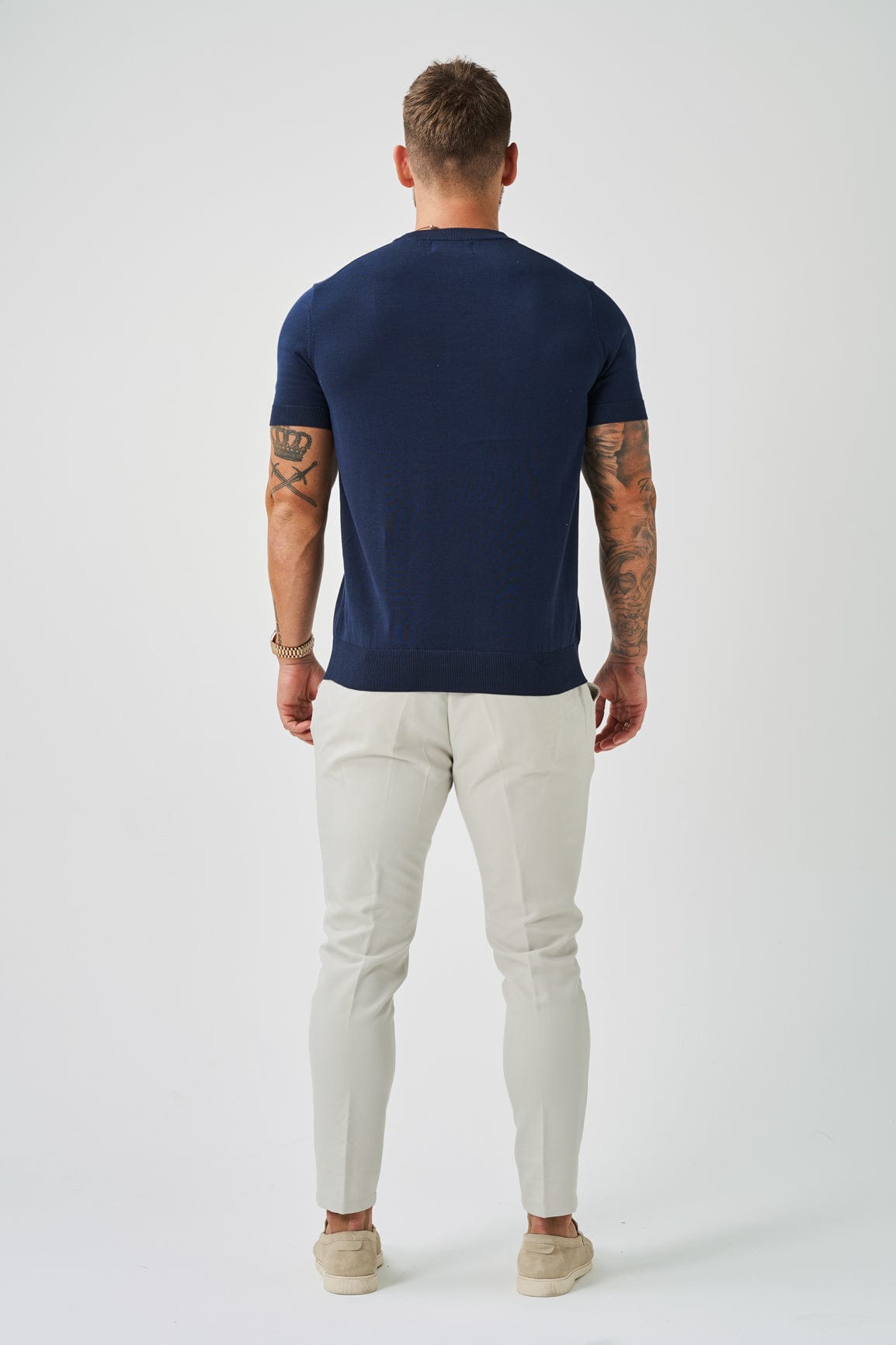 LUXE MERCERISED T-SHIRT - NAVY