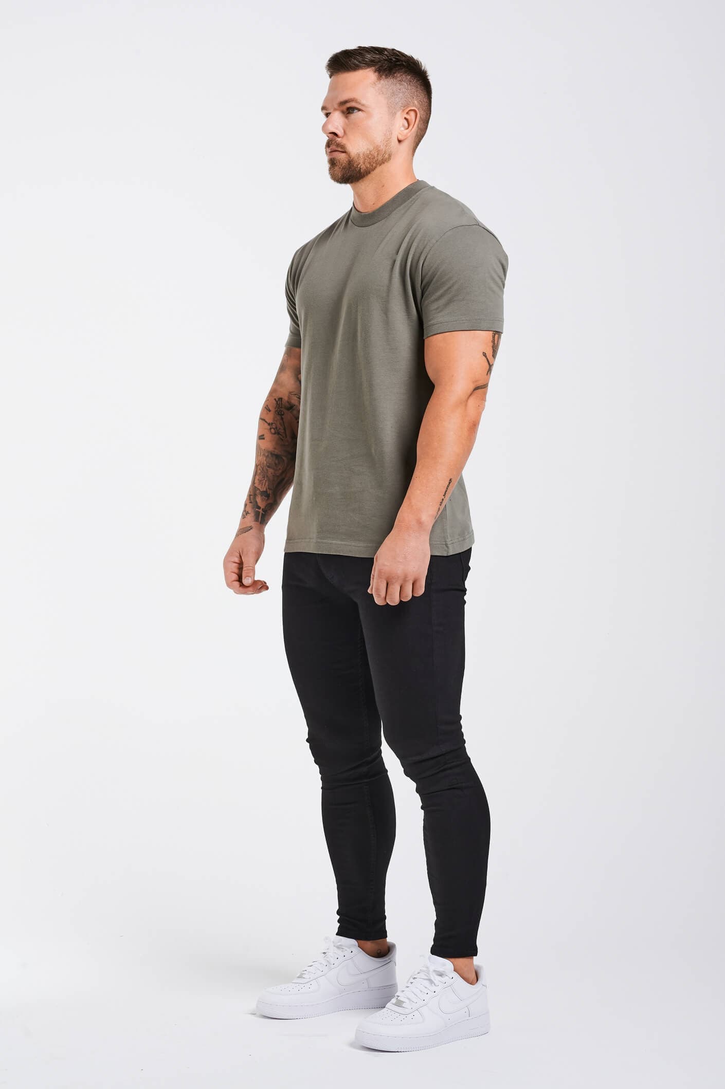 T-SHIRT PREMIUM BASICS - GRIS ANTHRACITE