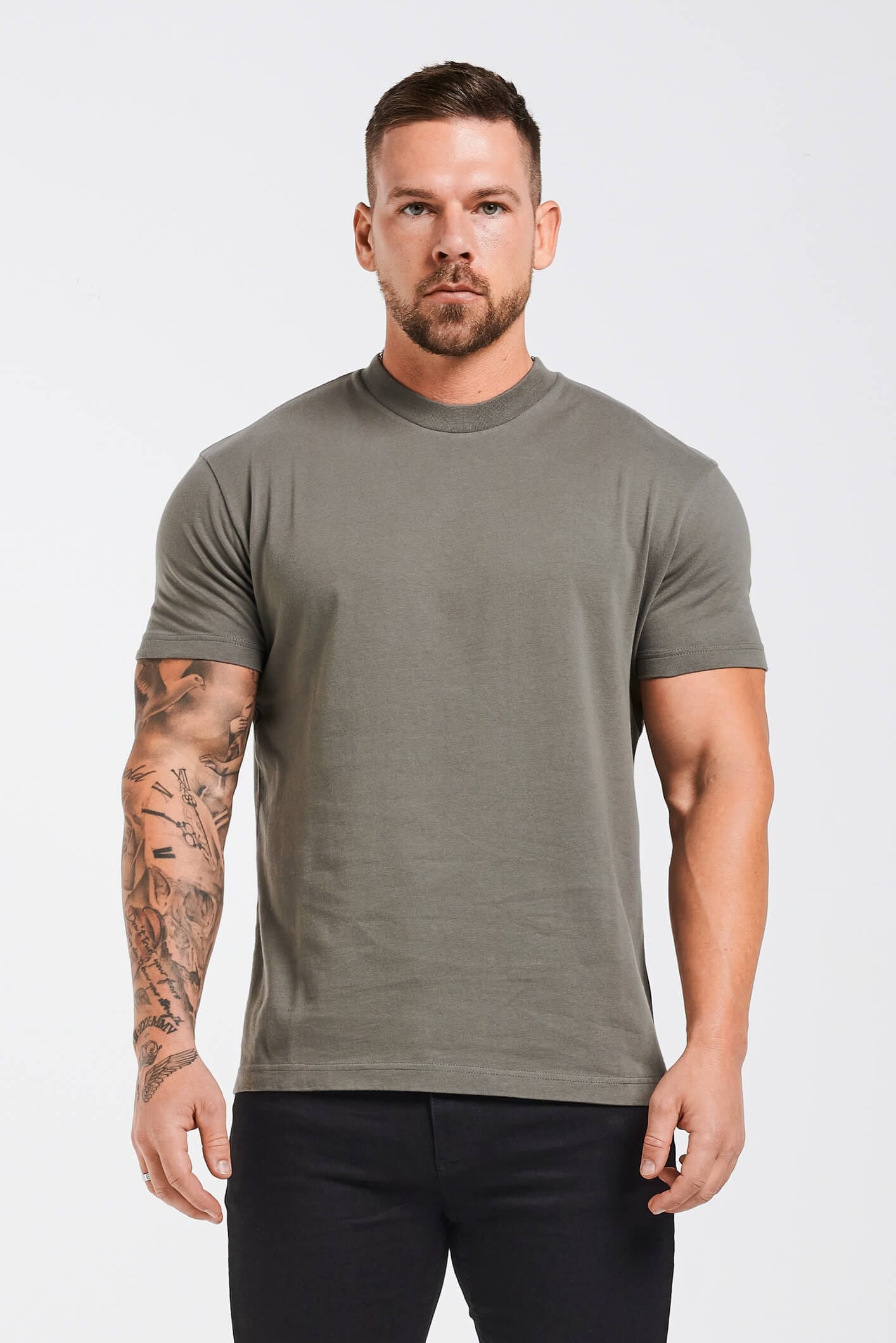 T-SHIRT PREMIUM BASICS - GRIS ANTHRACITE