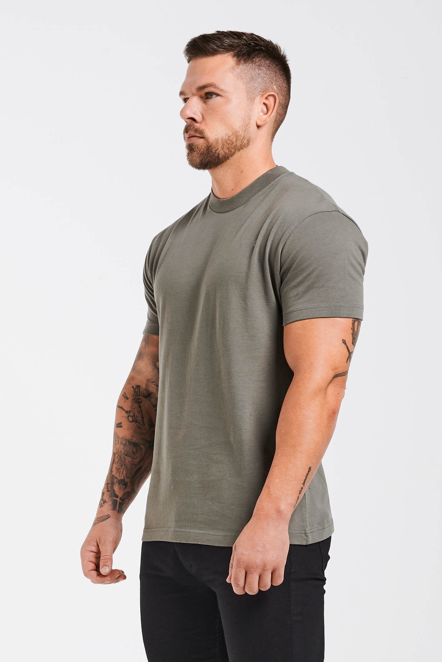 T-SHIRT PREMIUM BASICS - GRIS ANTHRACITE