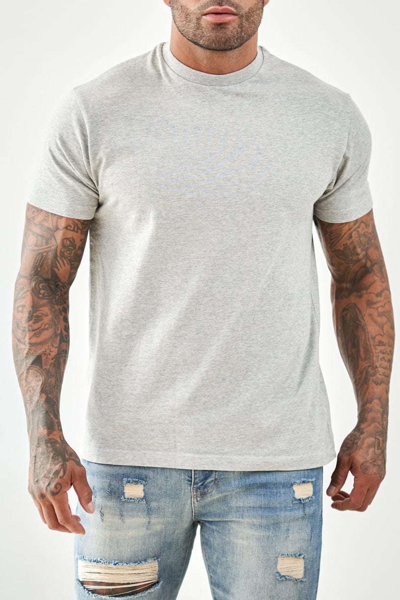 PREMIUM BASICS T-SHIRT - GRAU MELIERT