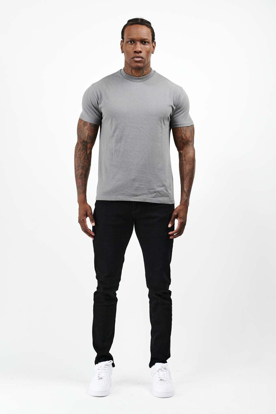 PREMIUM BASICS T-SHIRT - GUNMETAL GREY