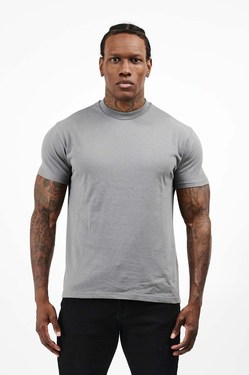 PREMIUM BASICS T-SHIRT - GUNMETAL-GRAU