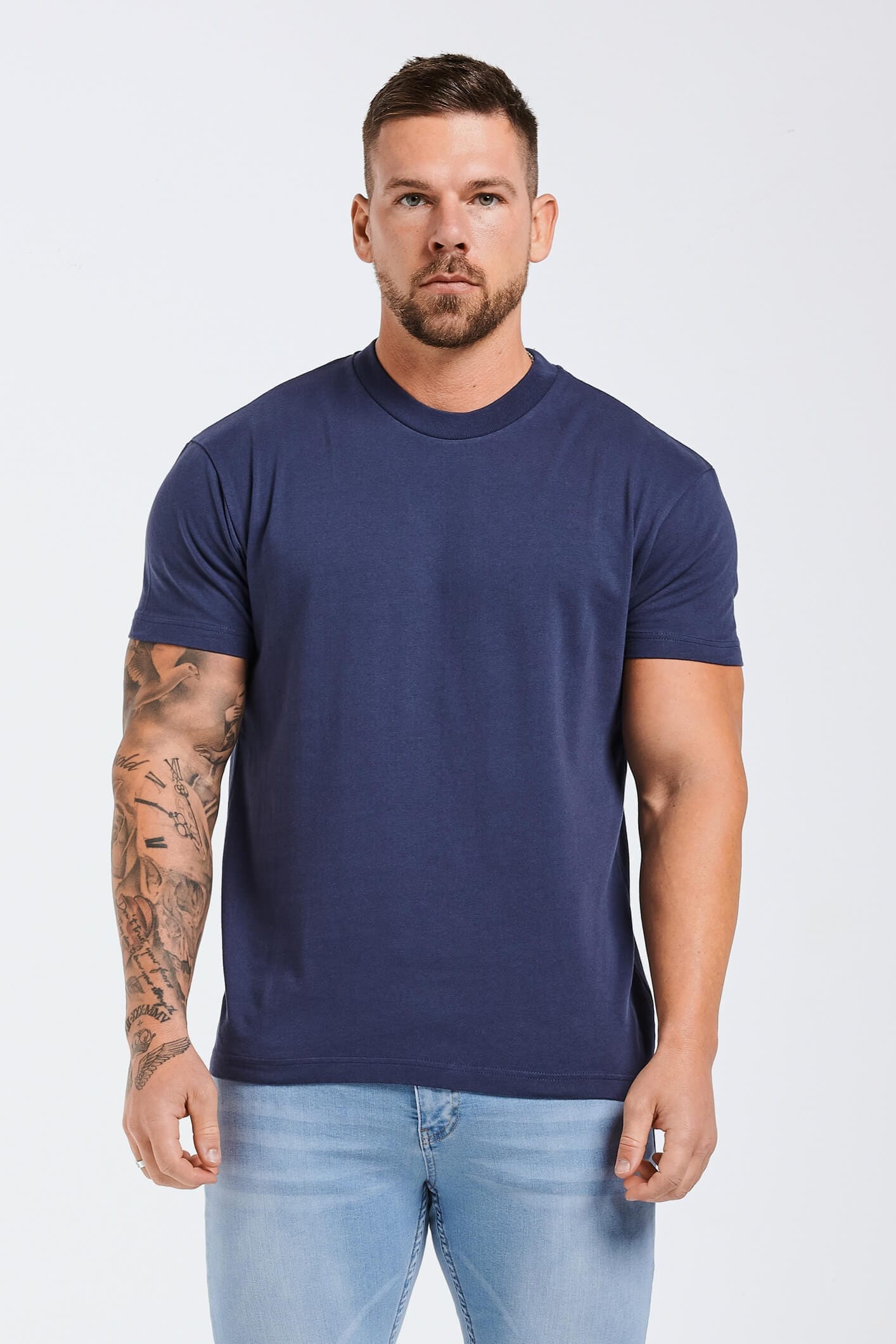 PREMIUM BASICS T-SHIRT - INDIGO MARINEBLAU