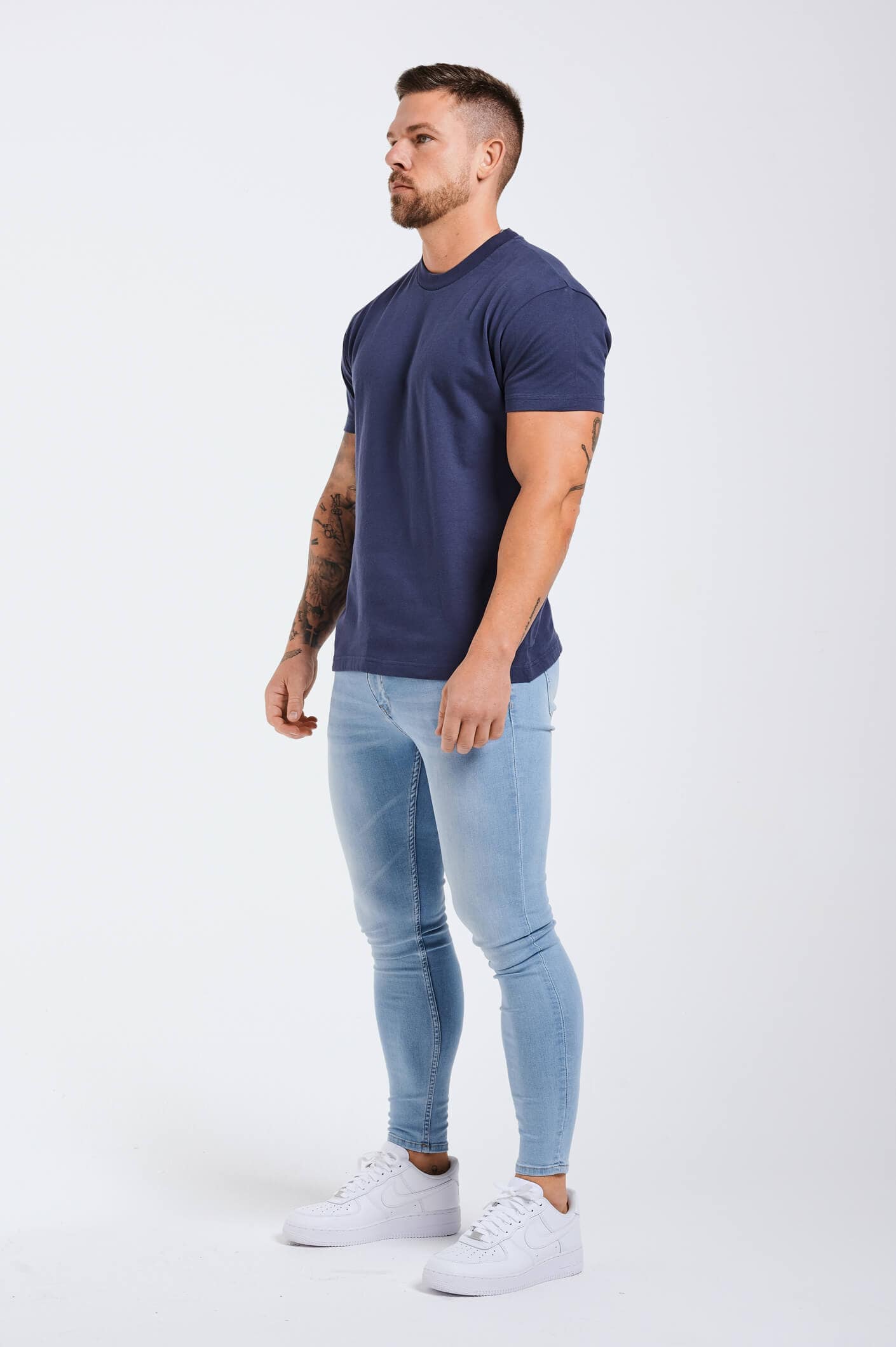 PREMIUM BASICS T-SHIRT - INDIGO MARINEBLAU