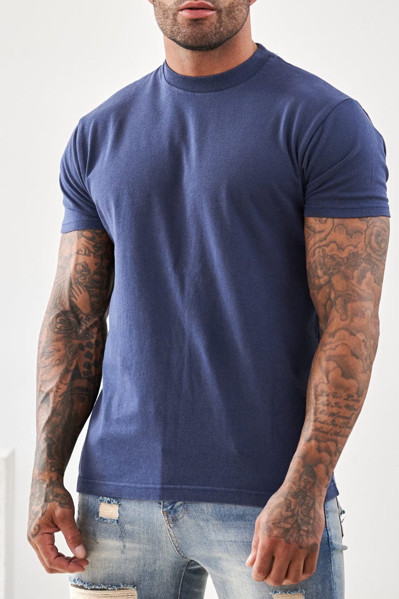 PREMIUM BASICS T-SHIRT - INDIGO MARINEBLAU