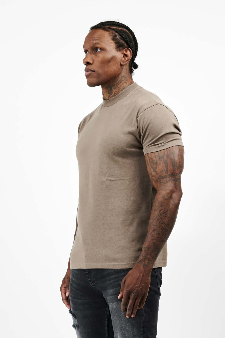 PREMIUM BASICS T-SHIRT - MOKKA