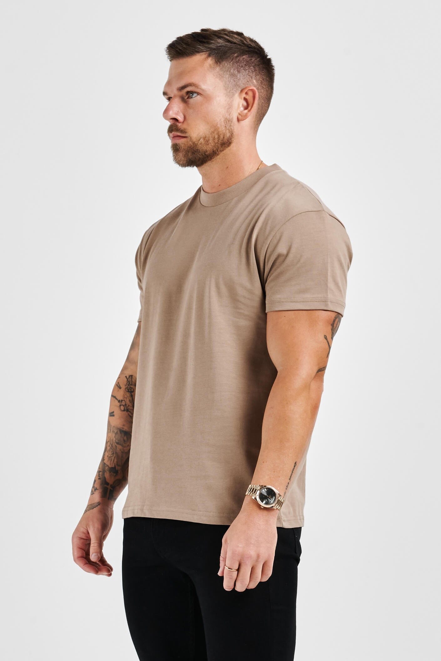 T-SHIRT BASIQUE PREMIUM - TAUPE