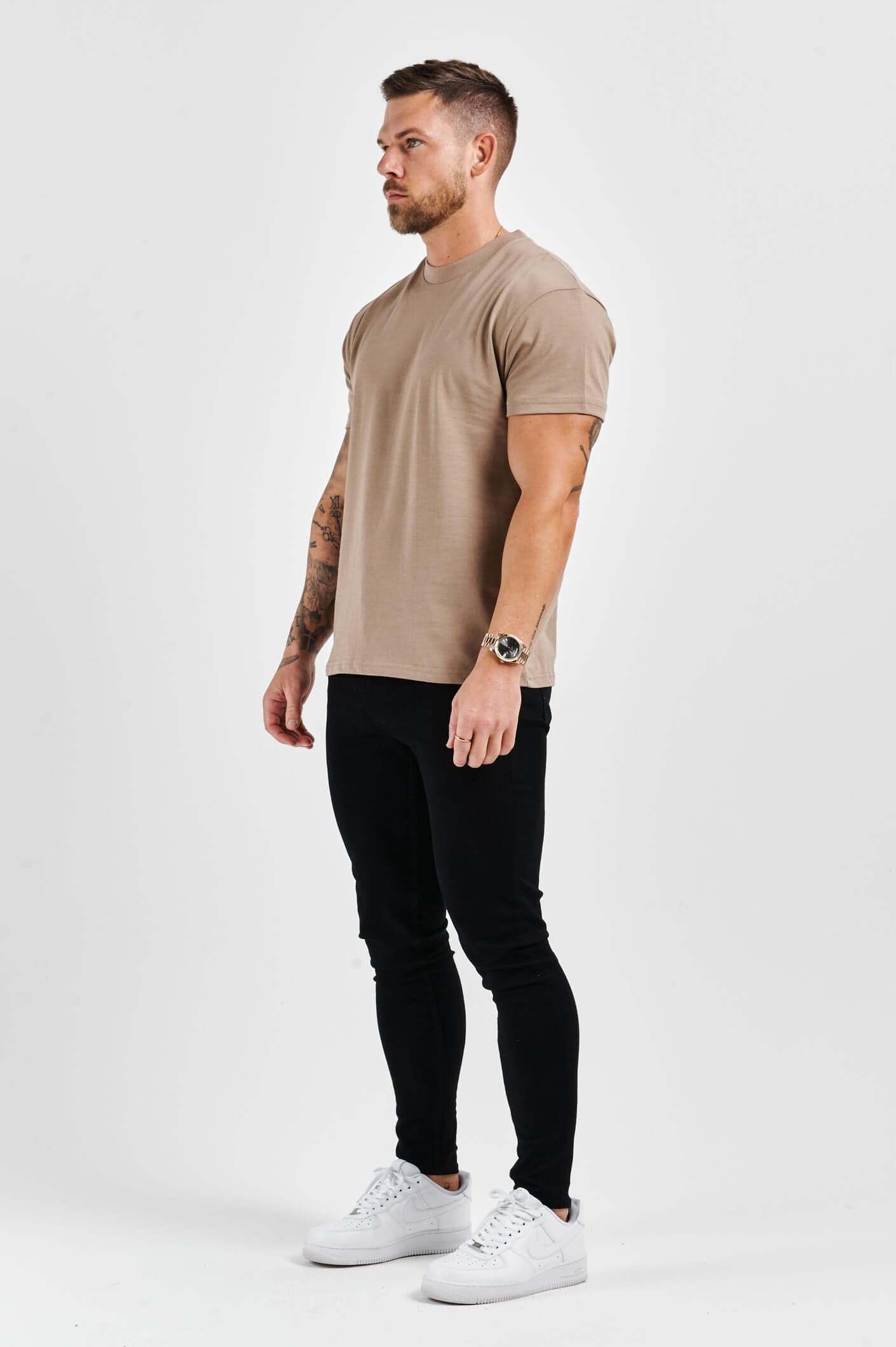 T-SHIRT BASIQUE PREMIUM - TAUPE