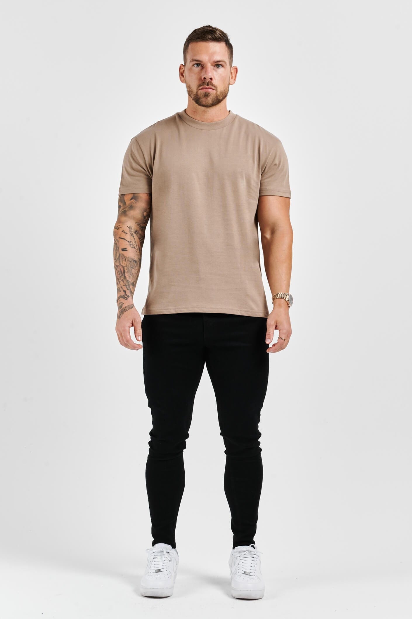 T-SHIRT BASIQUE PREMIUM - TAUPE