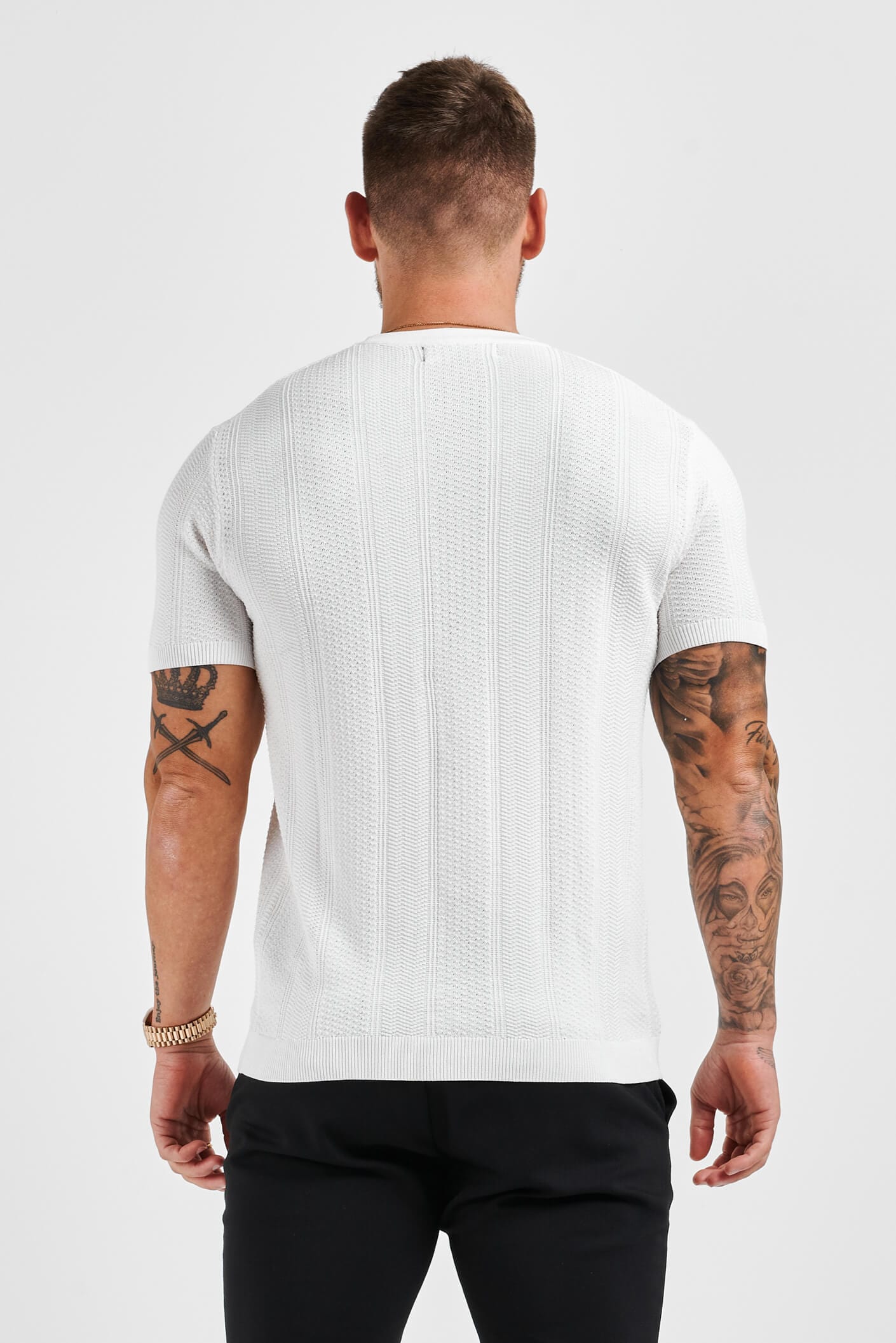 T-SHIRT TEXTURÉ - BLANC