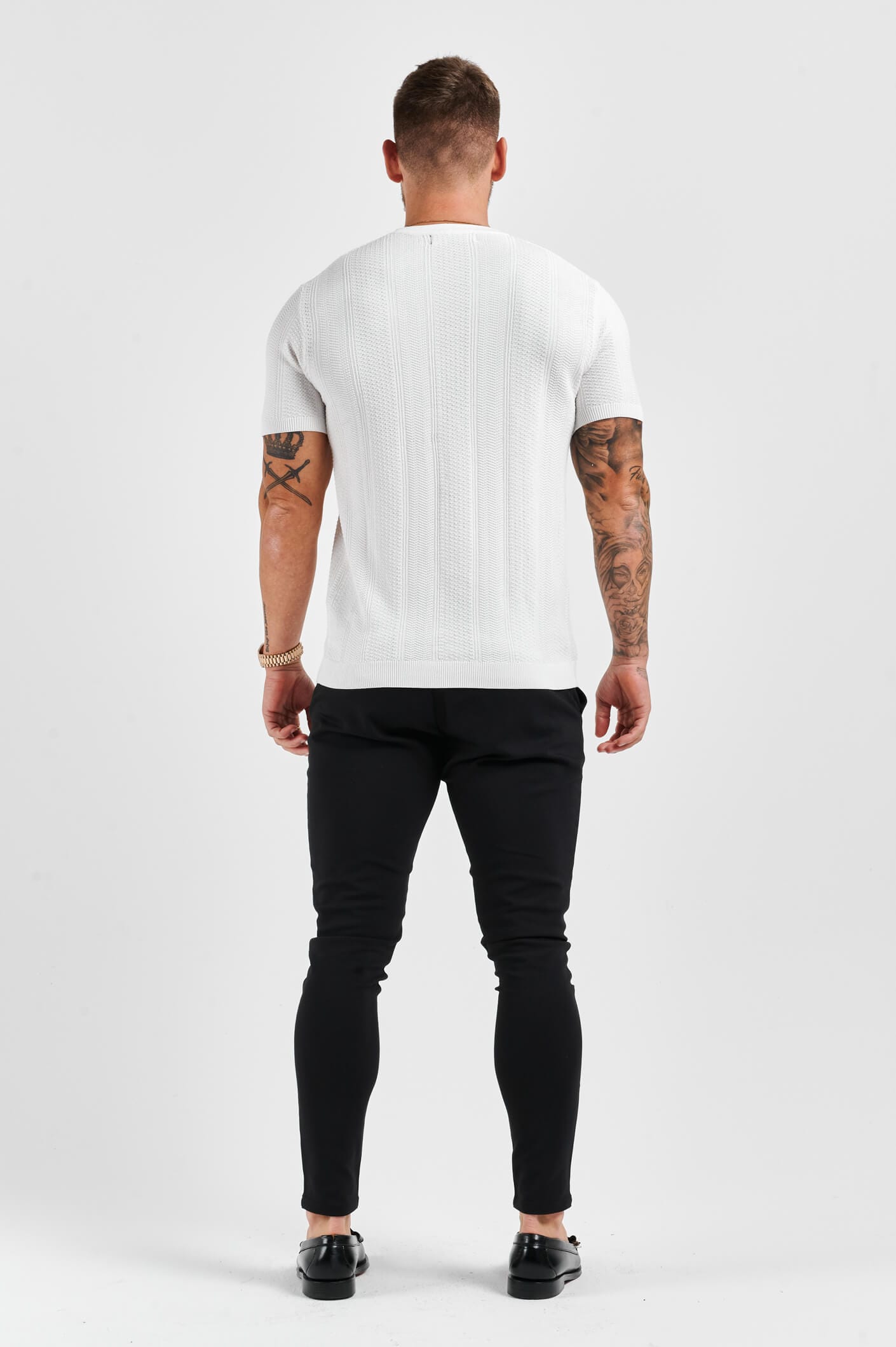 T-SHIRT TEXTURÉ - BLANC