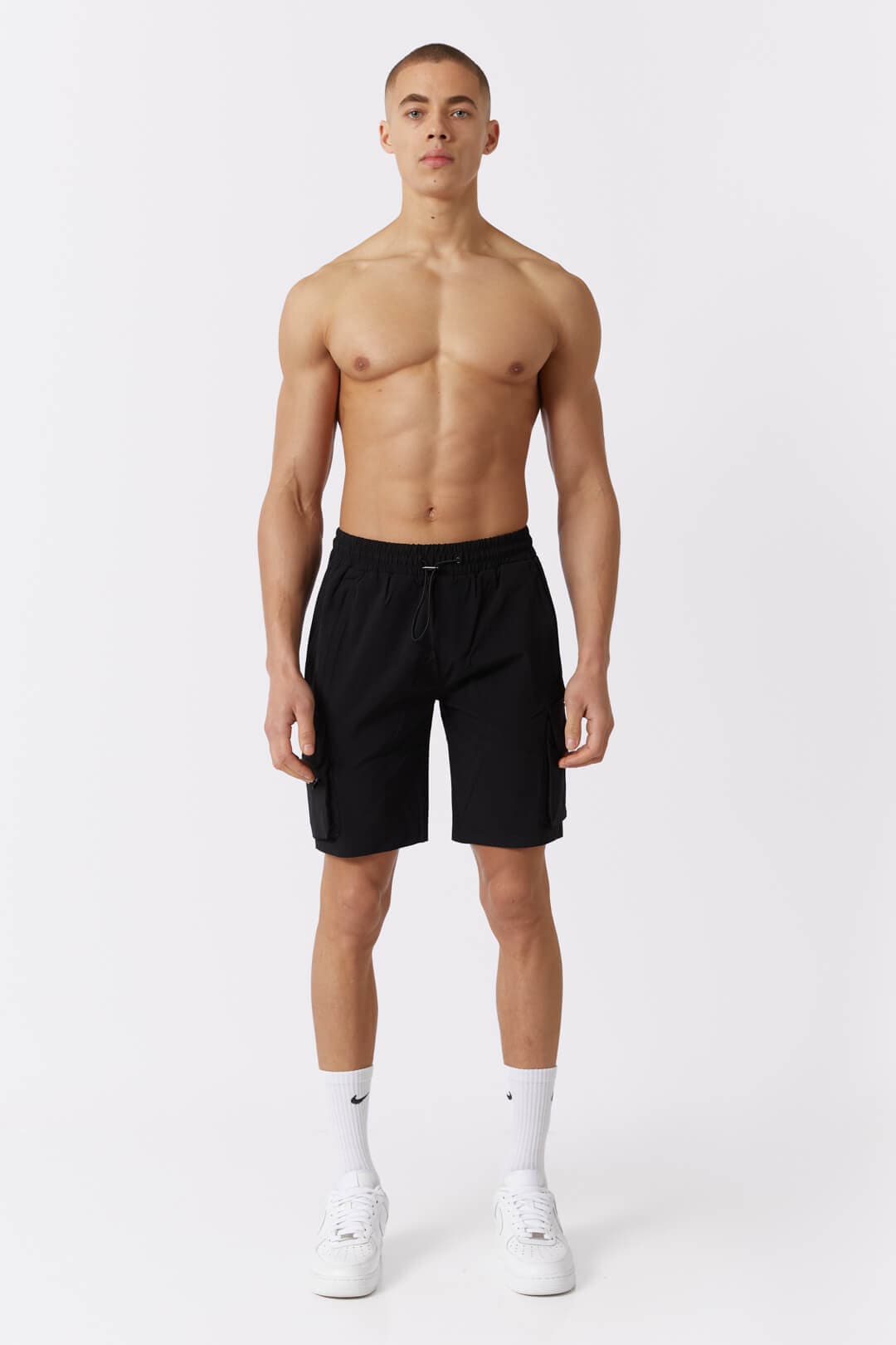 TECH CARGO SHORTS - BLACK