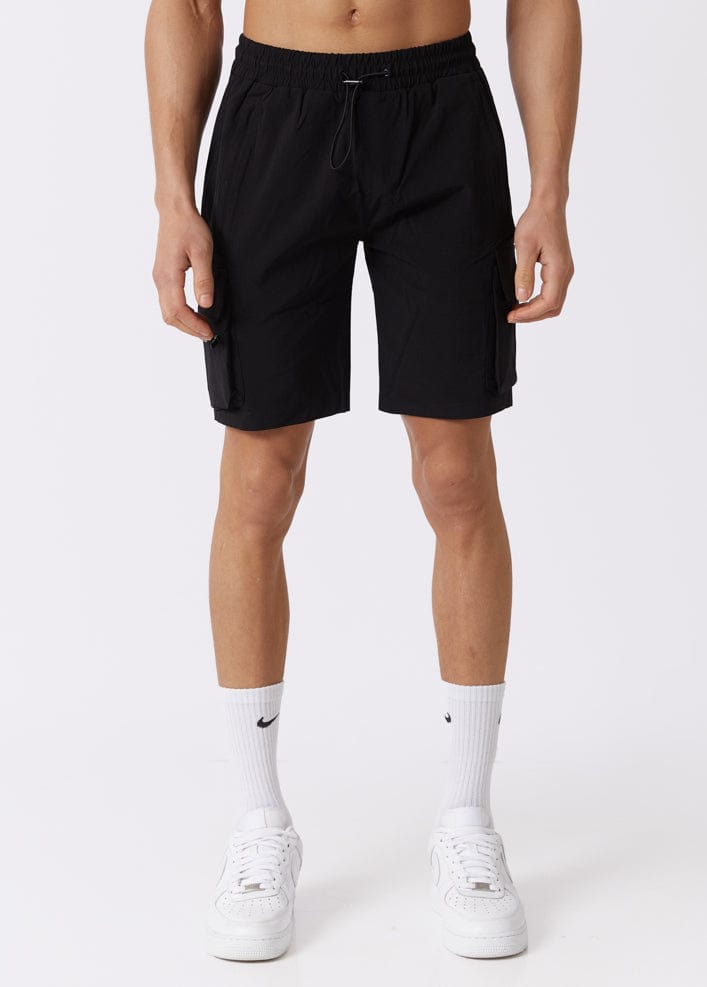 TECH CARGO SHORTS - BLACK