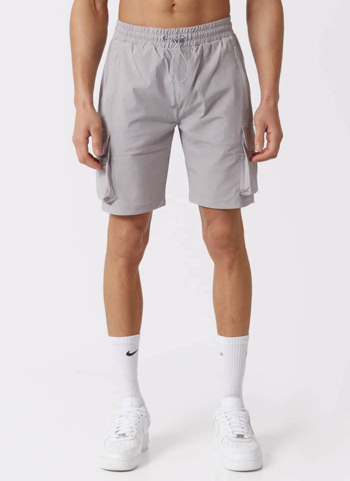 TECH CARGO SHORTS - LIGHT GREY