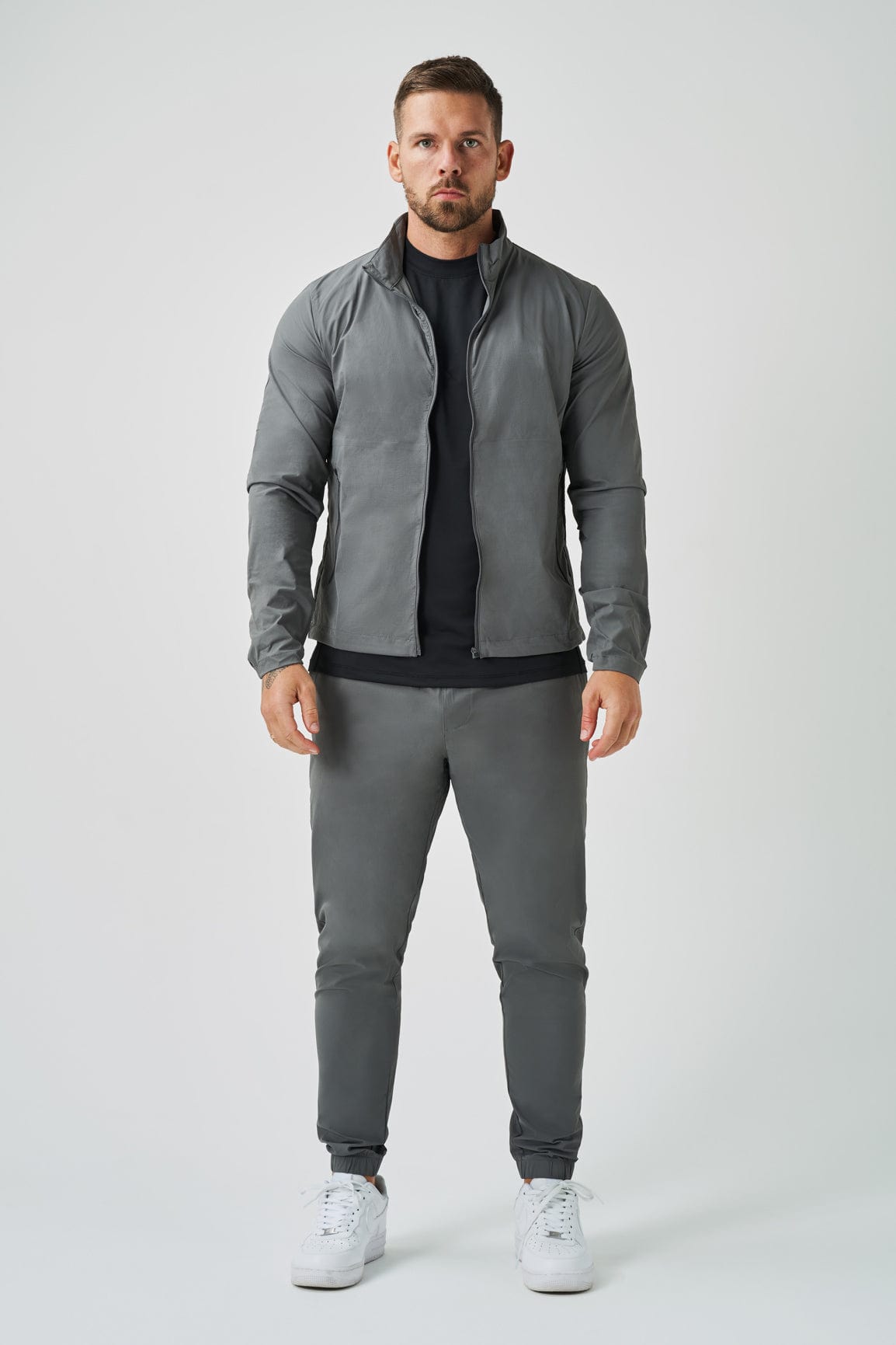 TRACKSUIT JACKET - LIGHT GREY