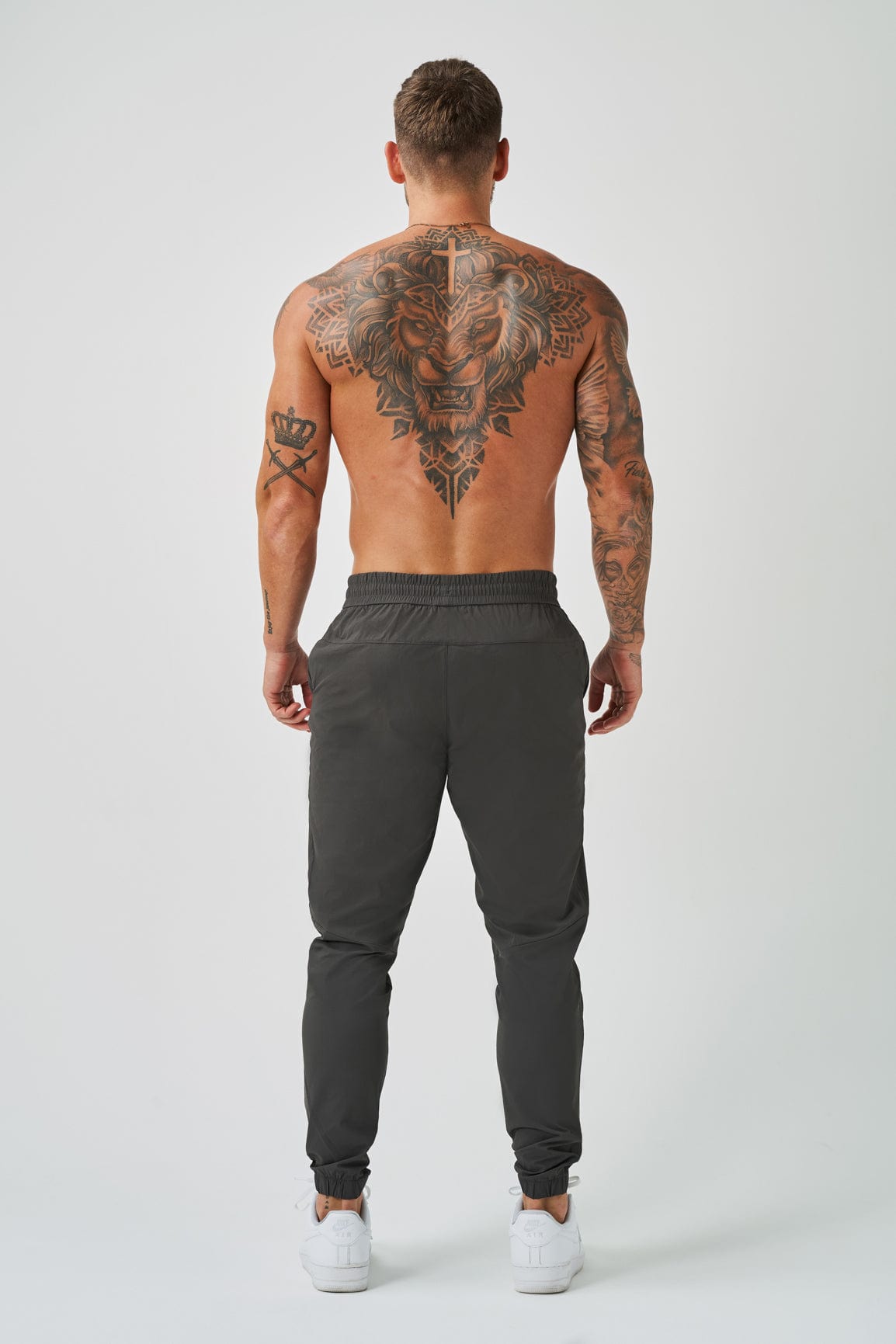 PANTALON DE SURVÊTEMENT JOGGERS - GRIS FONCÉ