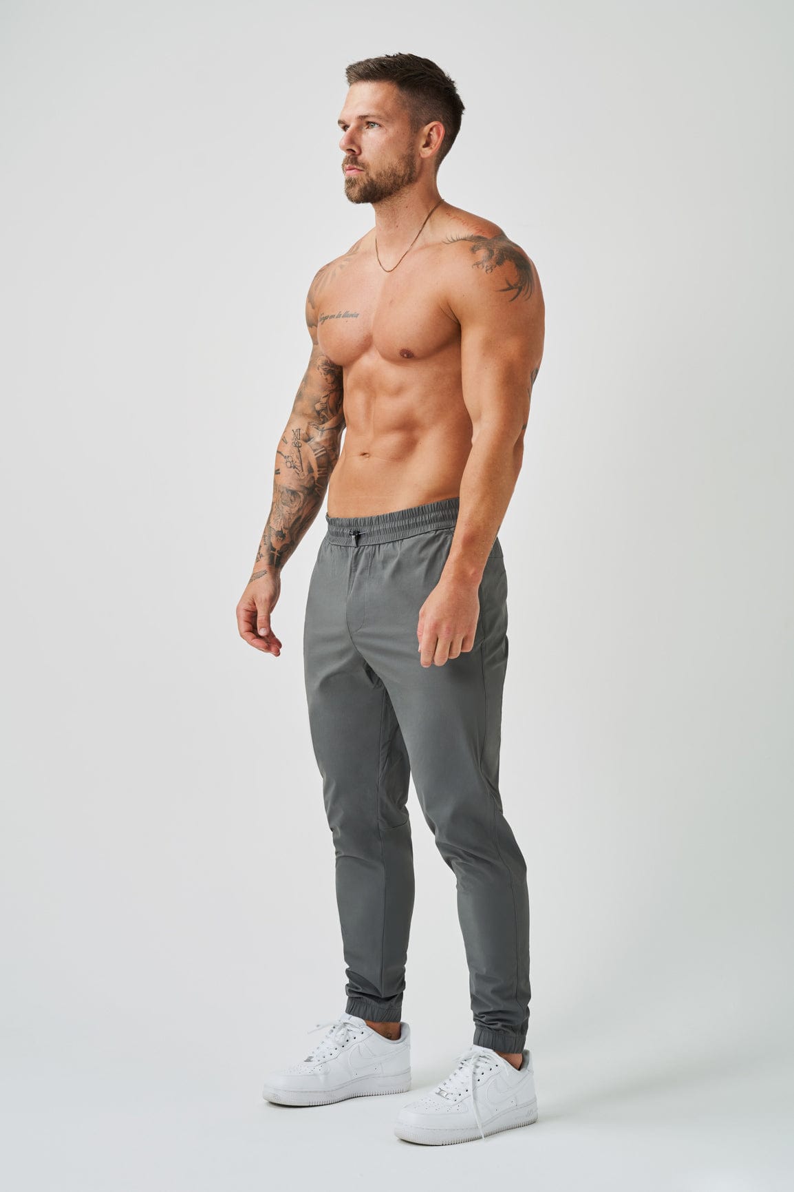 TRACKSUIT JOGGERS - LIGHT GREY