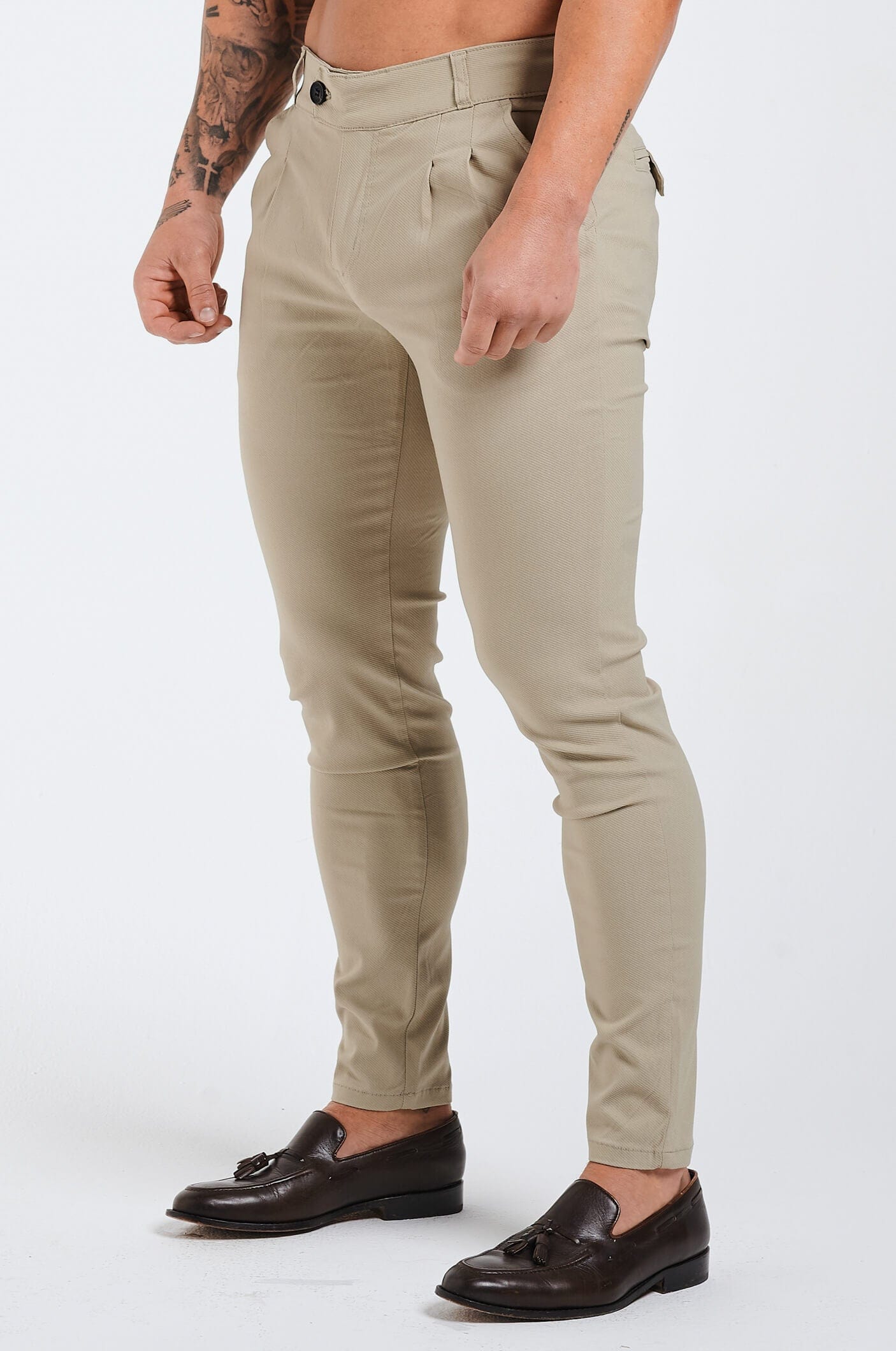 PANTALON SLIM FIT - KAKI MILITAIRE