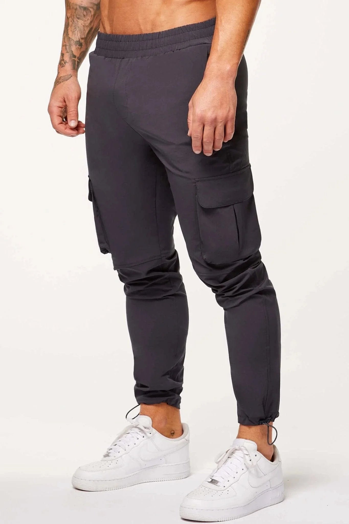 PANTALON CARGO TECH STRETCH - GRIS FONCÉ