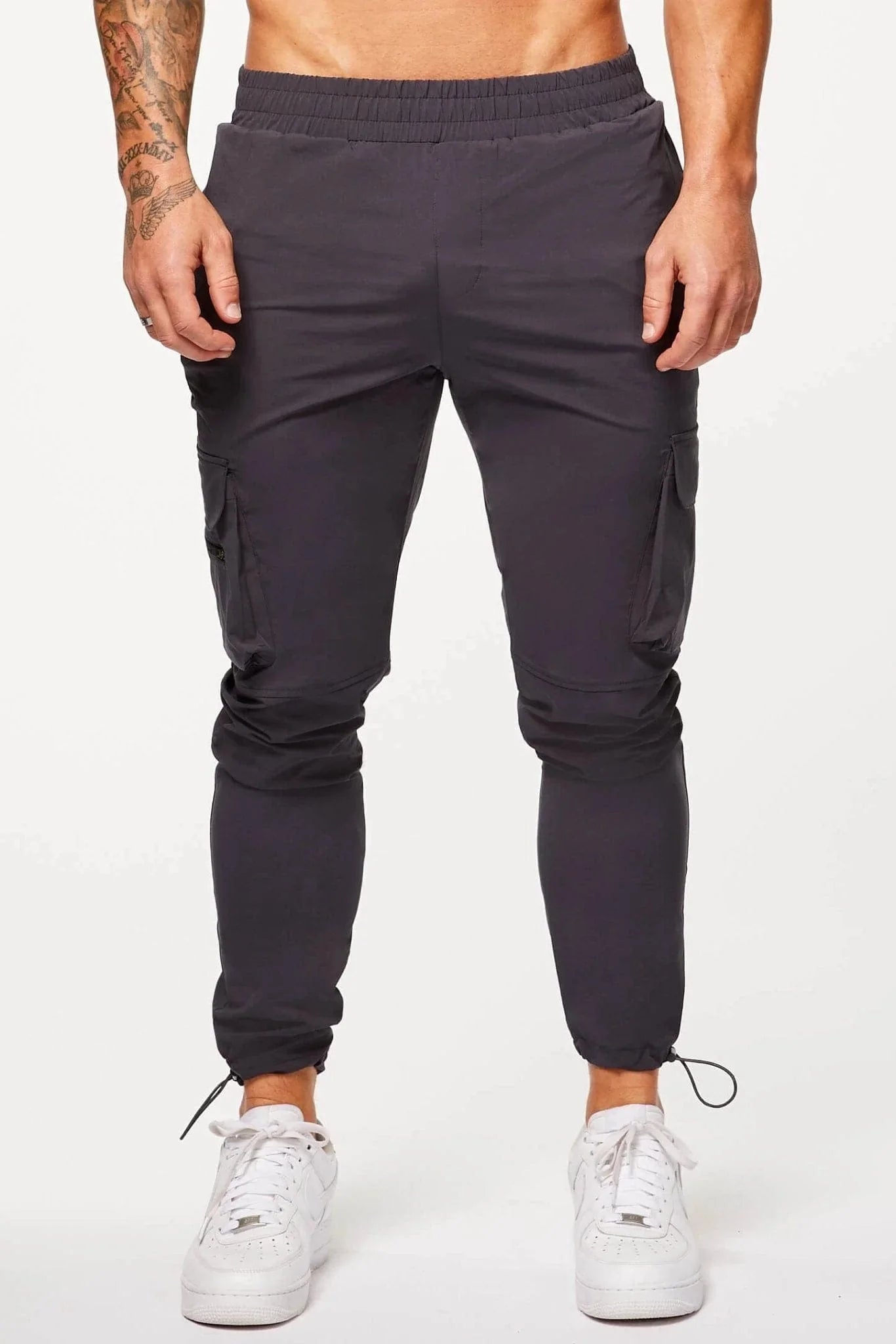 TECH STRETCH CARGO PANTS - DARK GREY