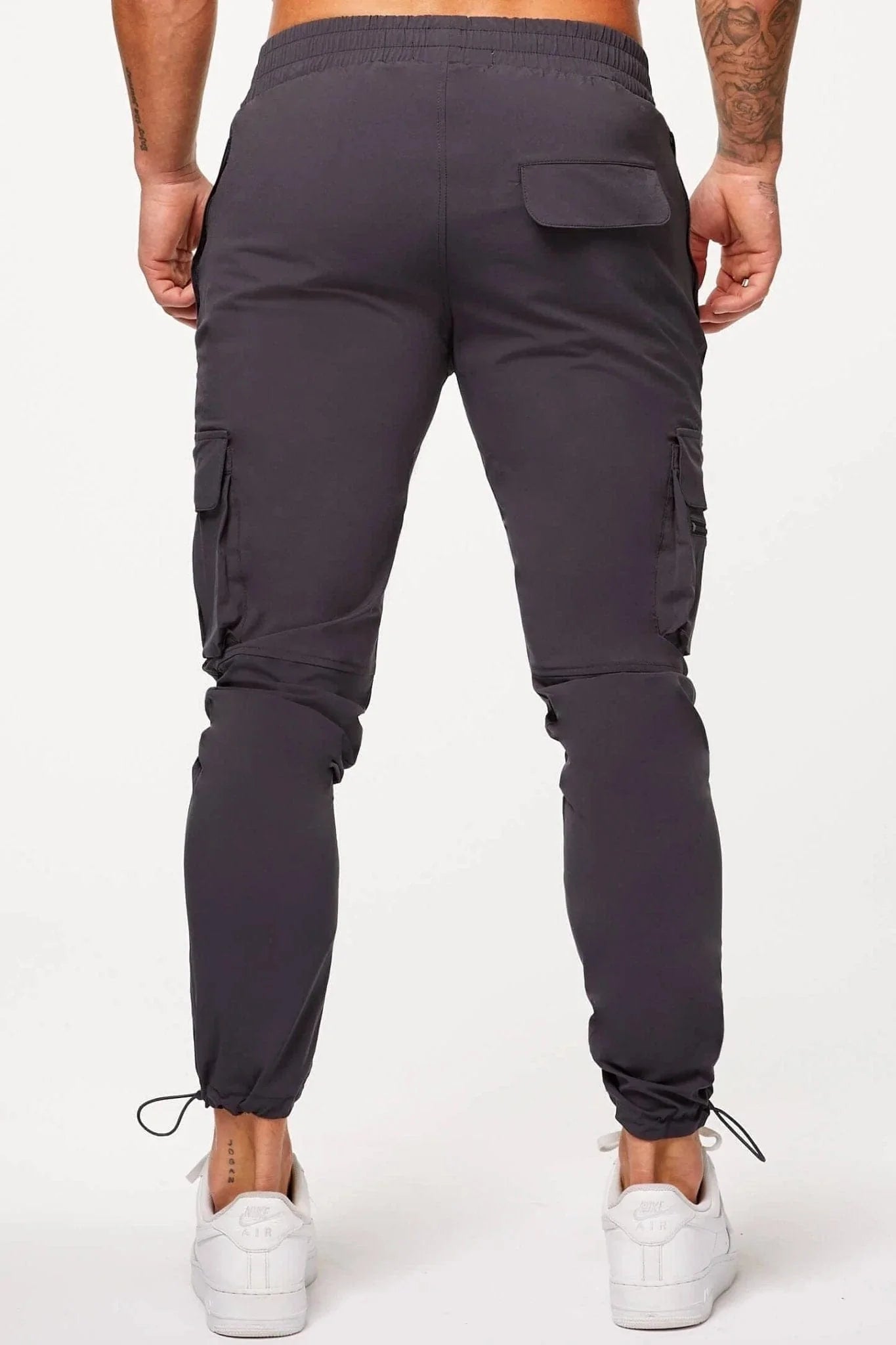 TECH STRETCH CARGO PANTS - DARK GREY