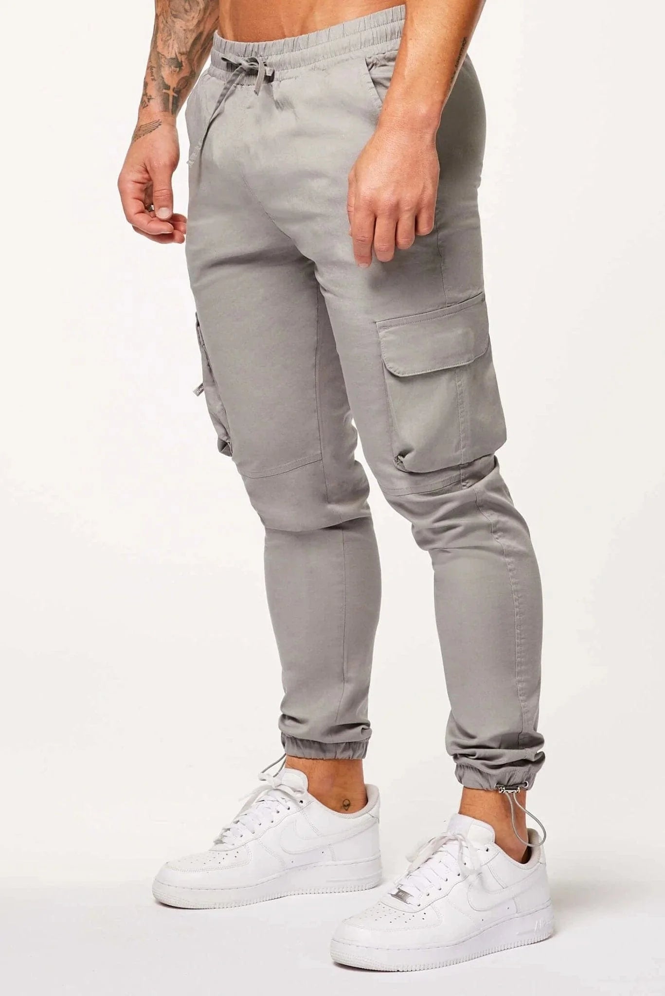 PANTALON CARGO UTILITAIRE - GRIS CLAIR