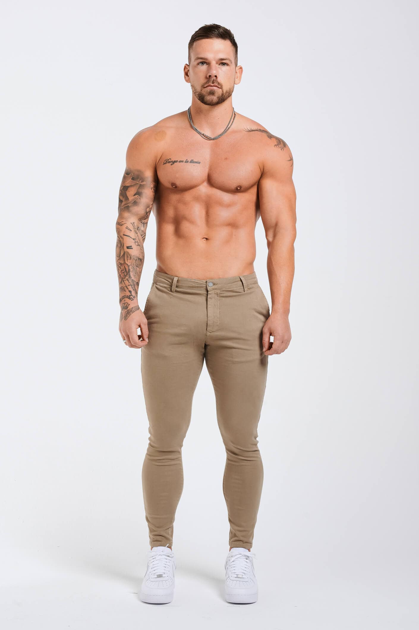 SPRAY-ON-STRETCH-CHINO - DUNKLES SALBEI