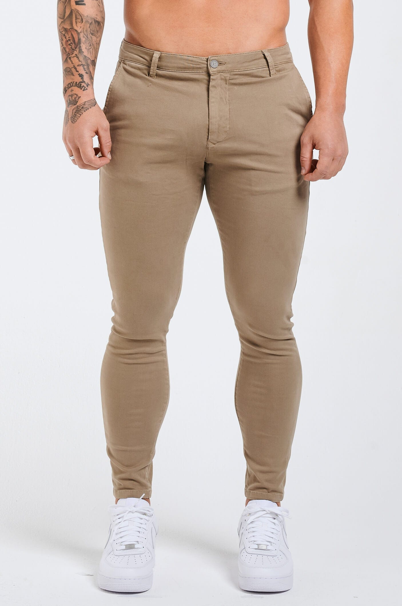 SPRAY-ON-STRETCH-CHINO - DUNKLES SALBEI