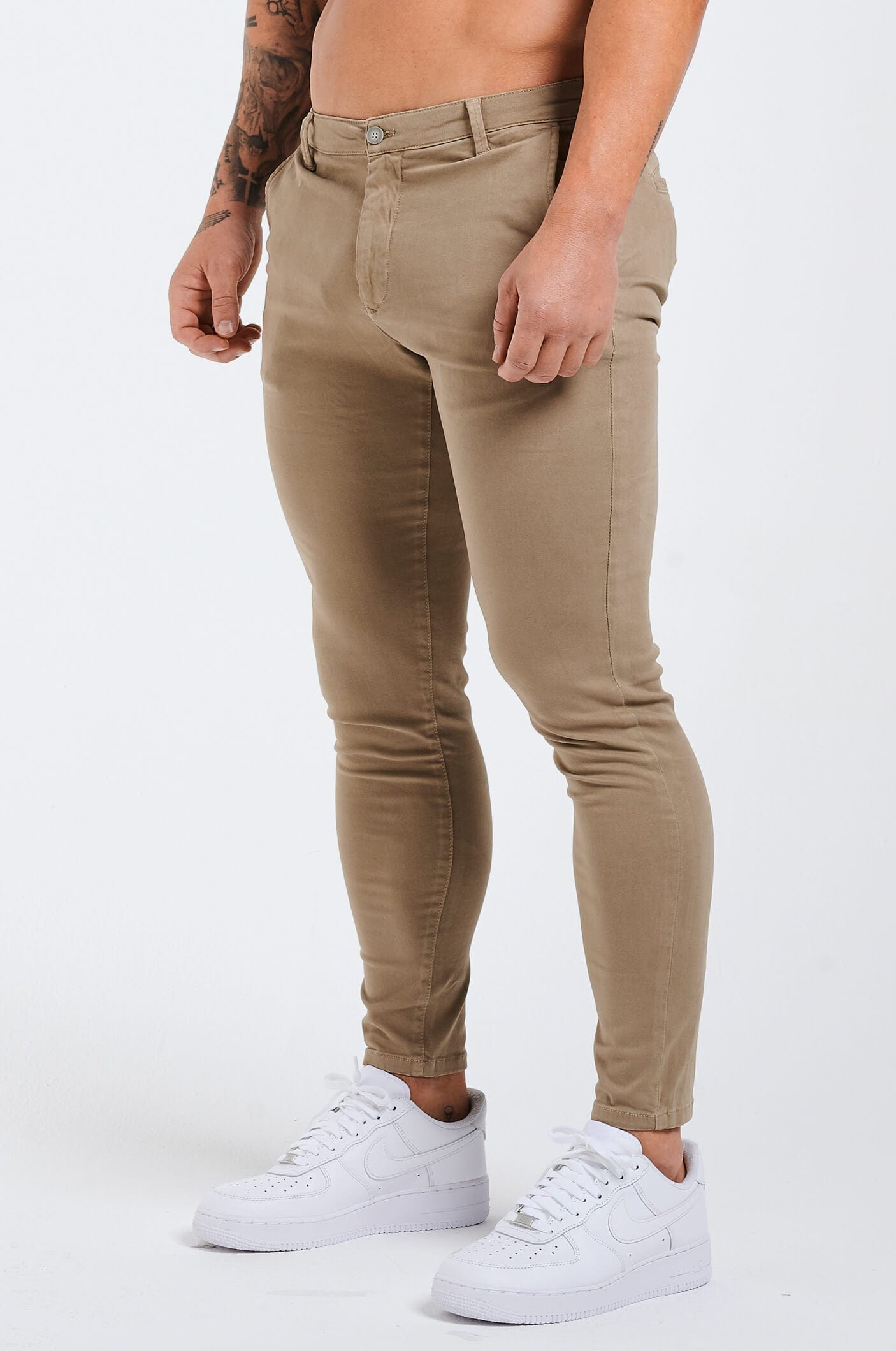 SPRAY-ON-STRETCH-CHINO - DUNKLES SALBEI